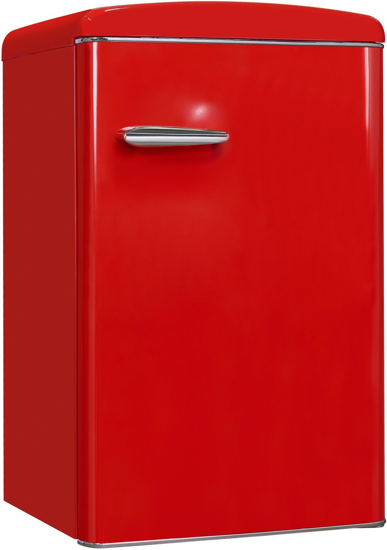 exquisit Kühlschrank RKS120-V-H-160F rot, 55 breit 89,5 cm hoch, cm