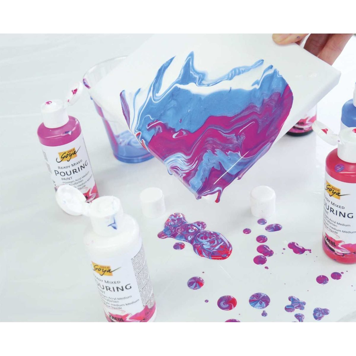 C. KREUL Acrylfarbe KREUL Acrylfarben Set SOLO Goya Ready Mixed Pouring 6x80ml