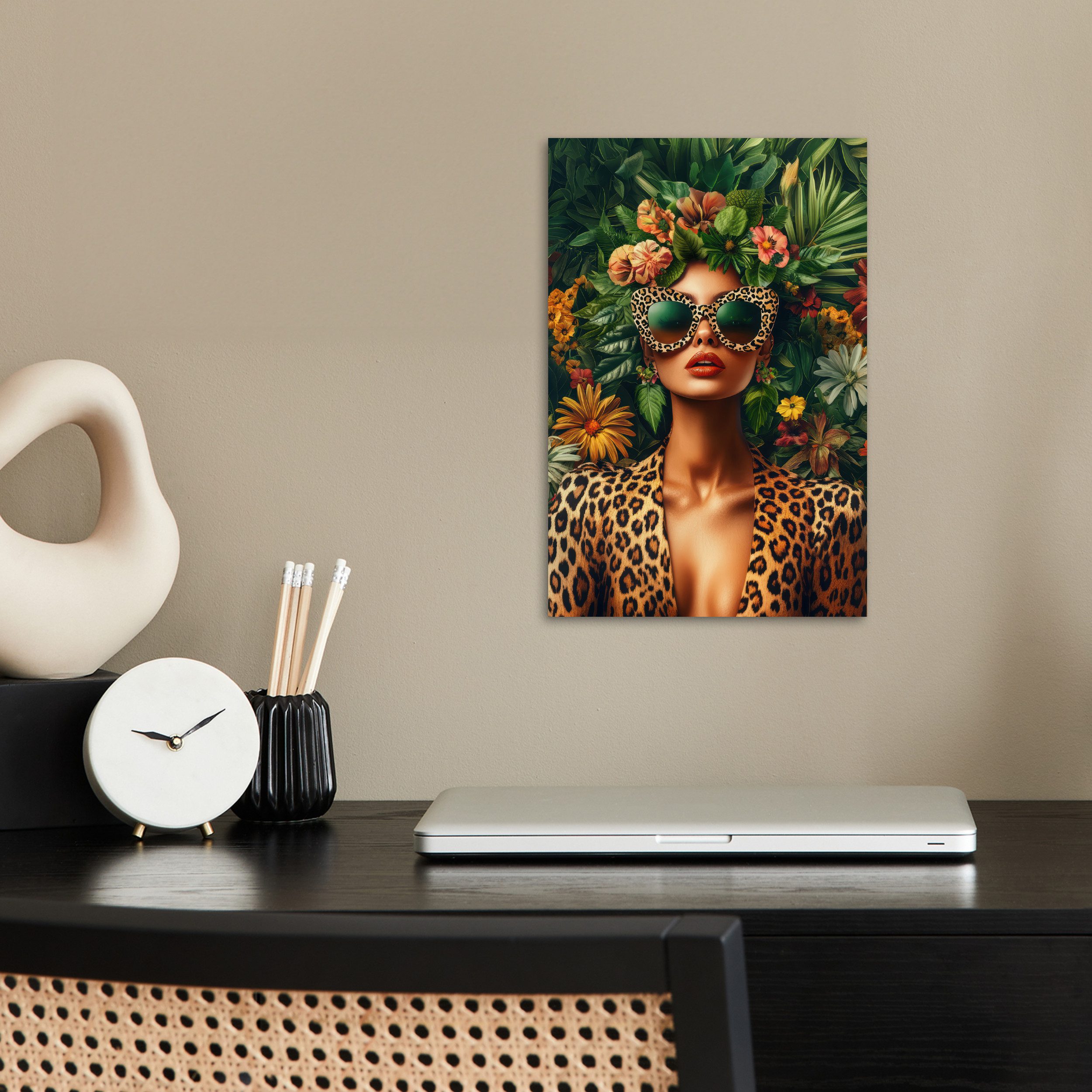 MuchoWow Poster Frau - Pantherdruck - günstig online kaufen