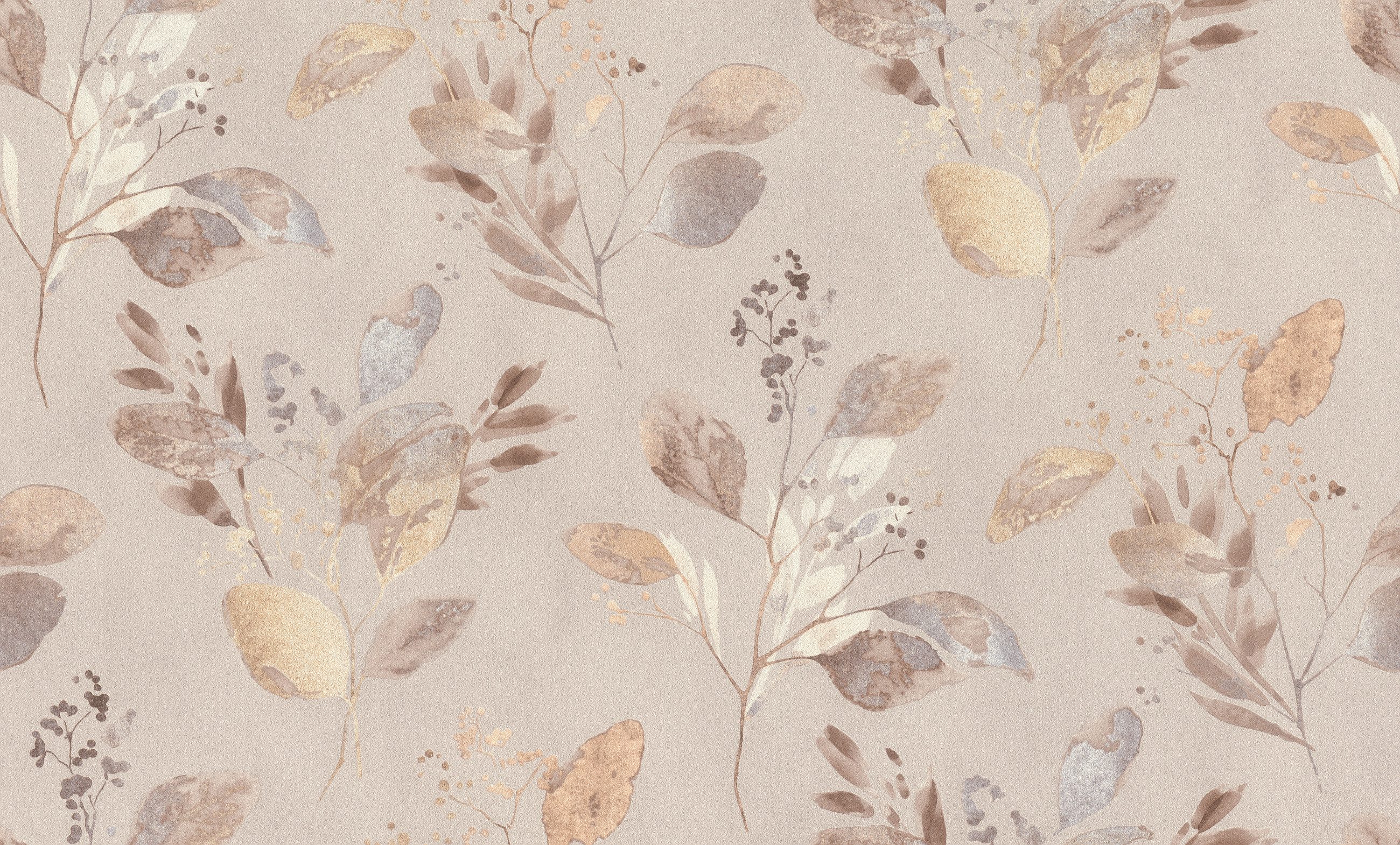 Rasch Vliestapete, leicht gekörnt, Pflanzen, (1 St), Vintage, doppelbreit (106cm)