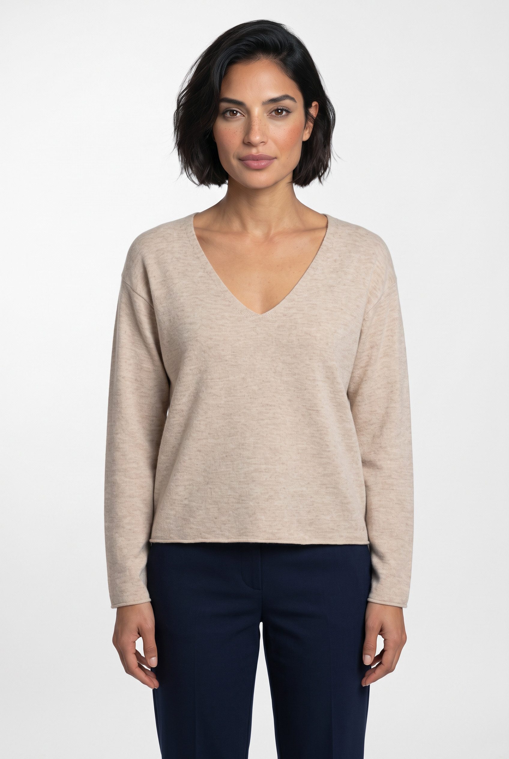 BOSS ORANGE Strickpullover Faprani Premium Damenmode aus einem Kaschmir-Woll-Mix, Relaxed Fit