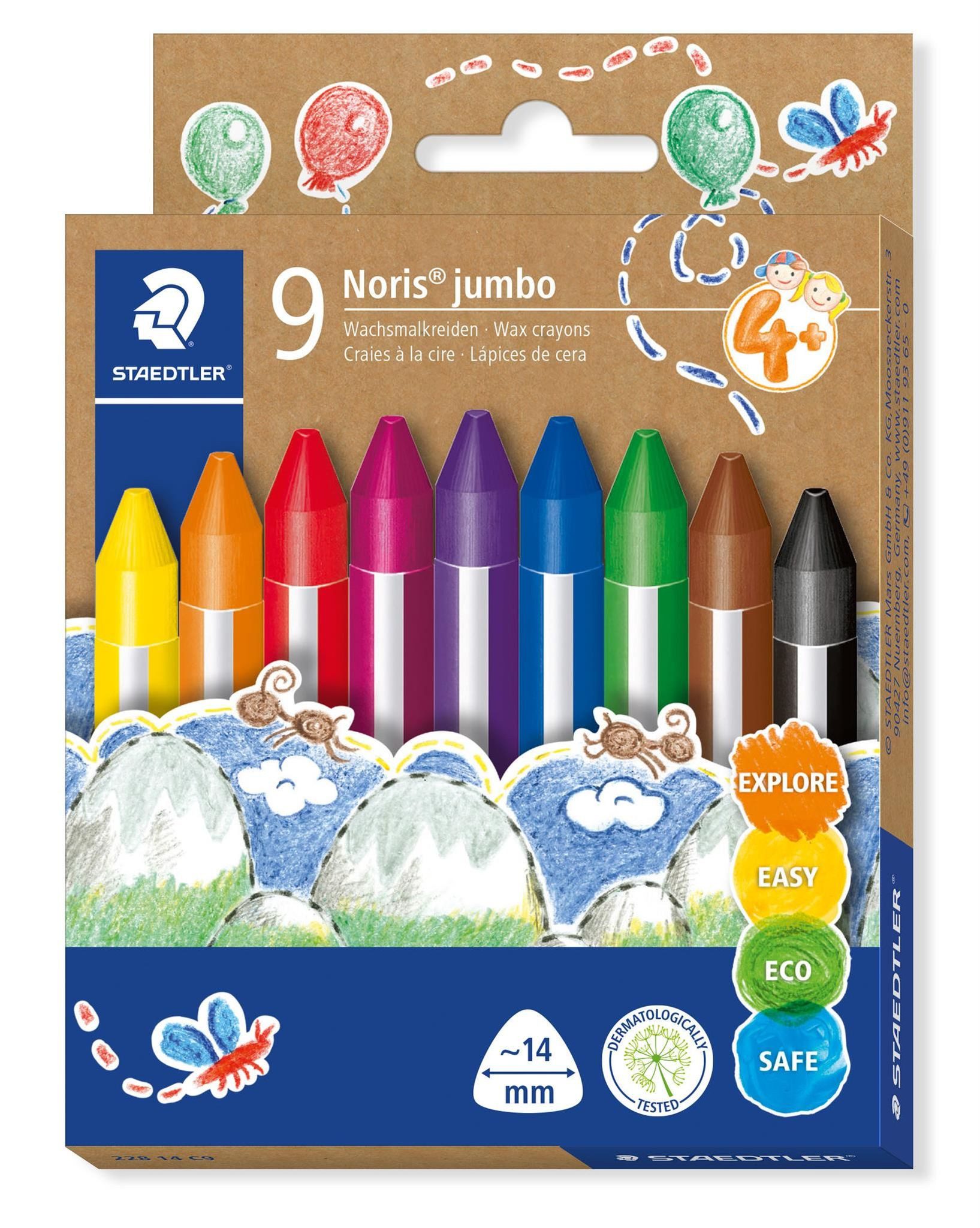 STAEDTLER Wachsmalstift Staedtler Wachsmalkreide Noris jumbo 9x14mm