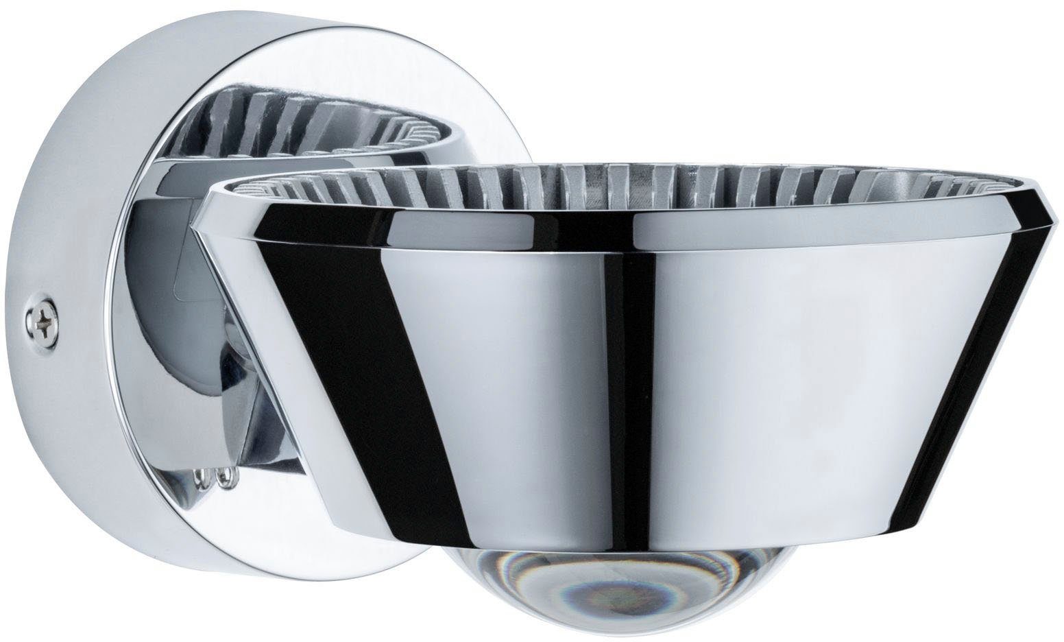 Paulmann LED Wandleuchte Sabik IP44 9 / 1x4W Chrom, LED fest integriert, Warmweiß, Sabik IP44 9 / 1x4W Chrom