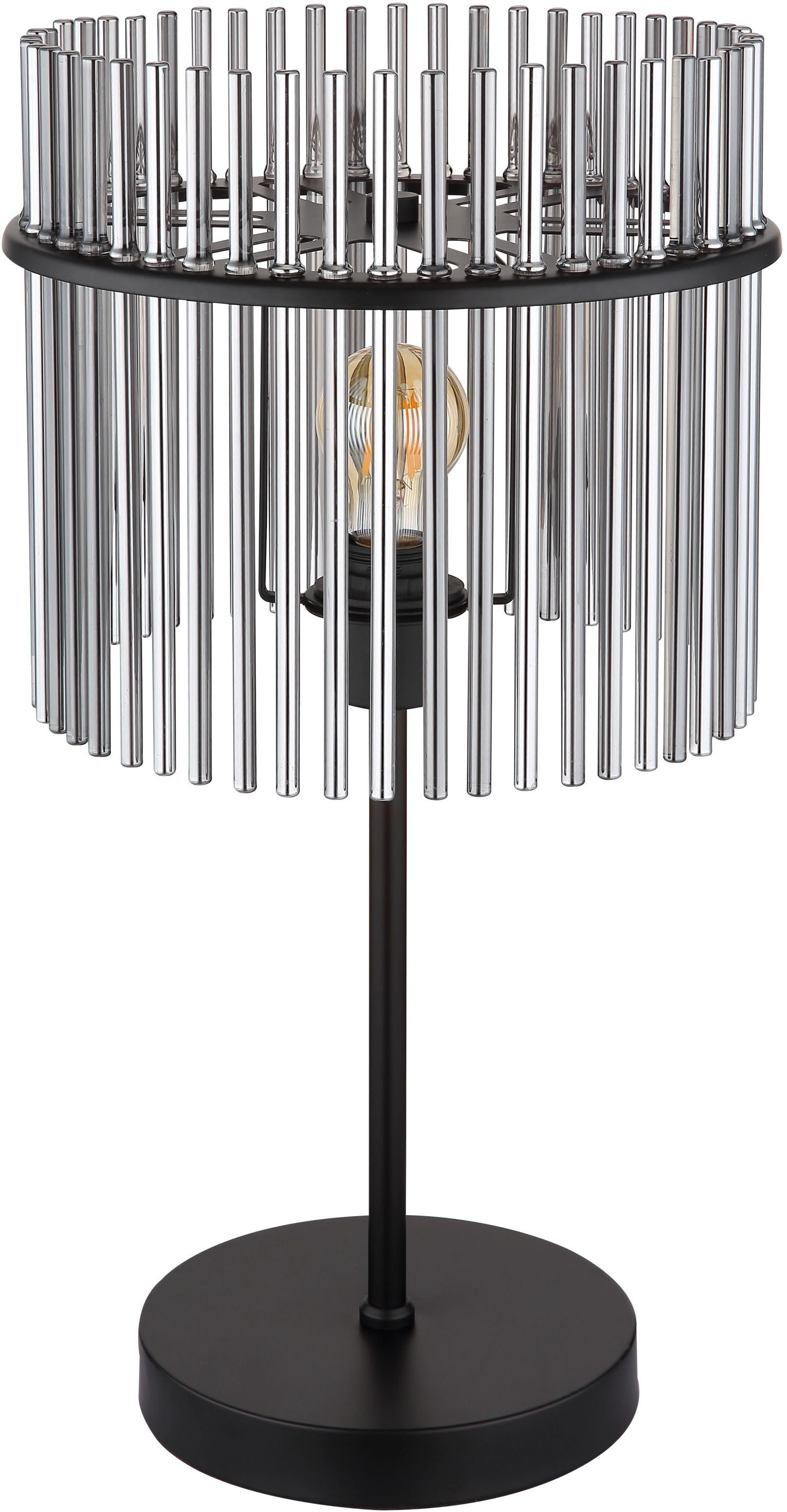 GLOBO LIGHTING Tischleuchte GORLEY, ohne Leuchtmittel, Design Glasstäbe, Tischlampe, Wohnzimmer, Esszimmer, Schlafzimmer