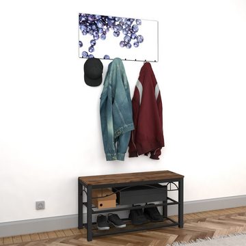 Primedeco Garderobenpaneel Magnetwand und Memoboard aus Glas Heidelbeeren vor heller Wand