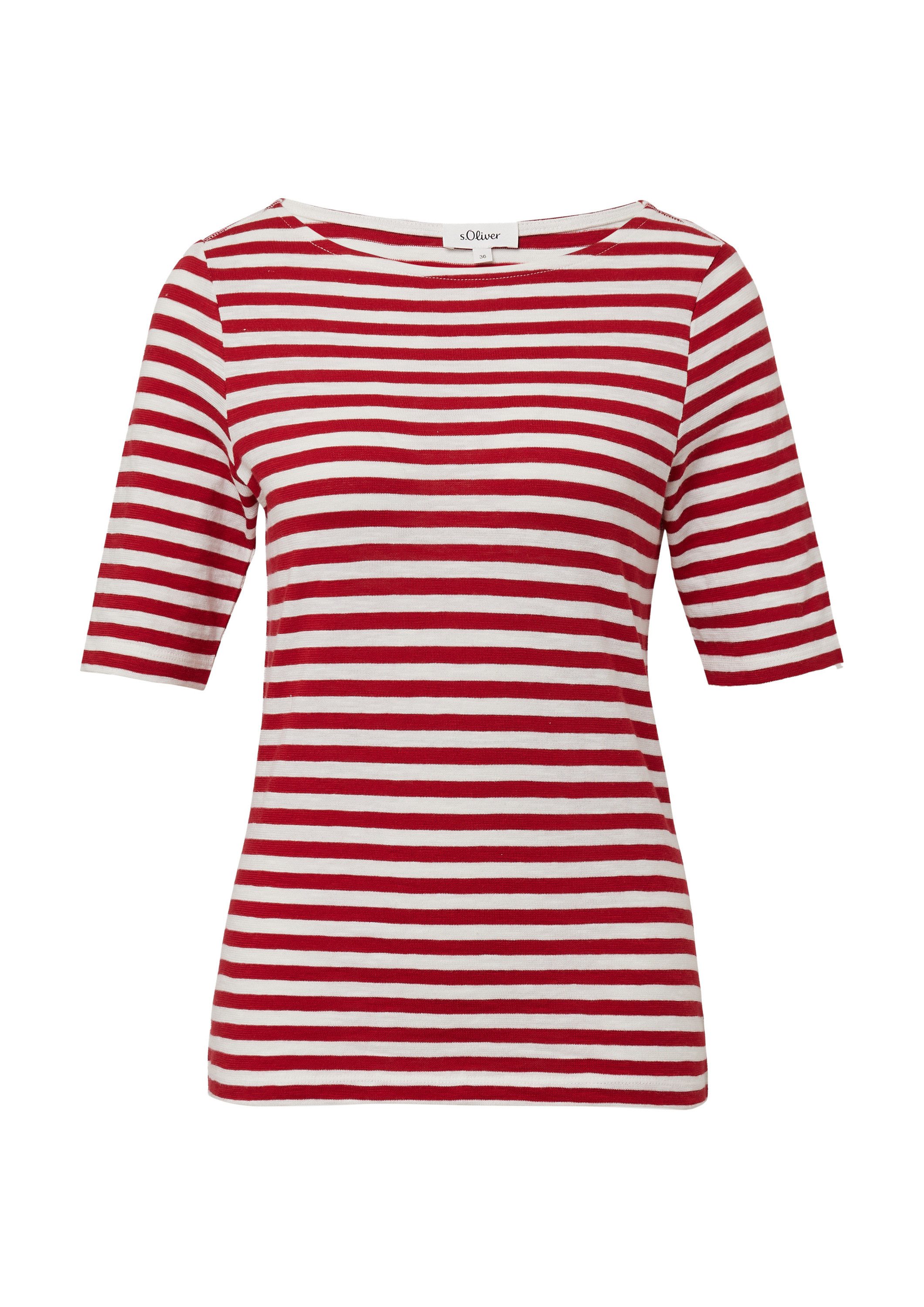 s.Oliver Kurzarmshirt T-Shirt Gestreiftes T-Shirt im günstig online kaufen