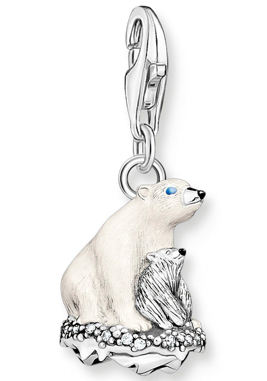 THOMAS SABO Charm-Einhänger Eisbären, mit Zirkonia (synth)