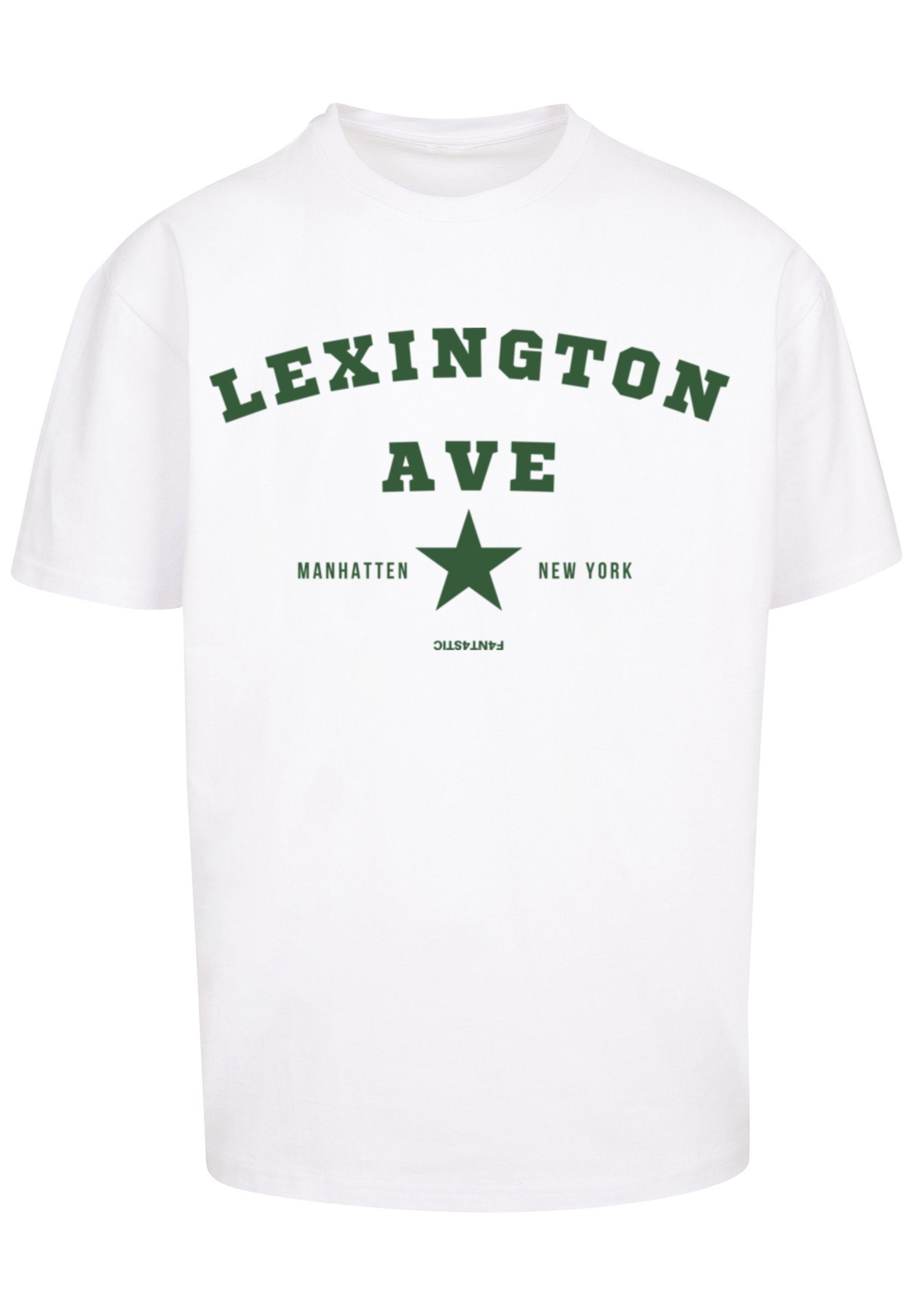 F4NT4STIC T-Shirt Lexington Ave TEE weiß Print OVERSIZE