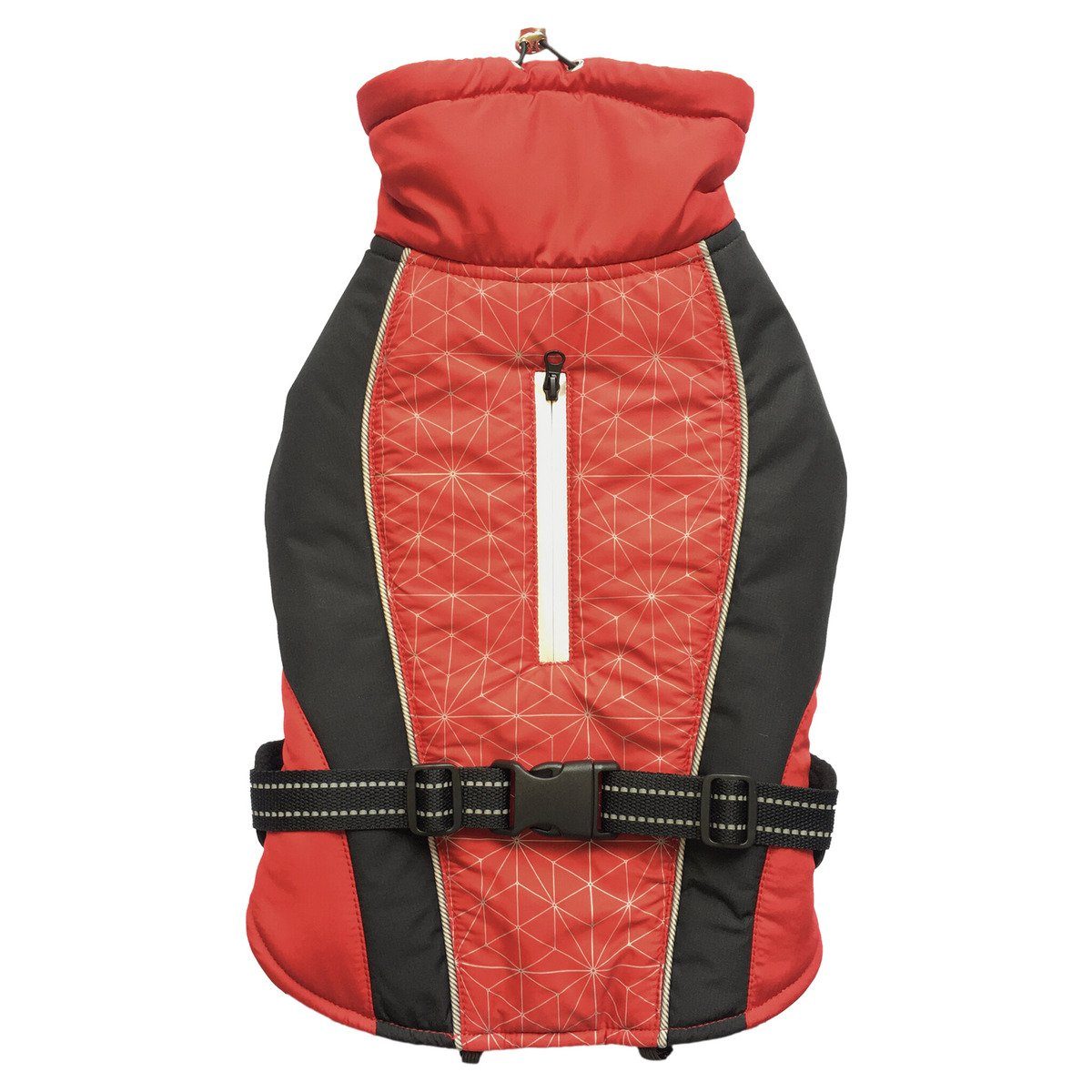 DUVO+ Hundemantel Hundemantel Hi Vis Casual rot/schwarz