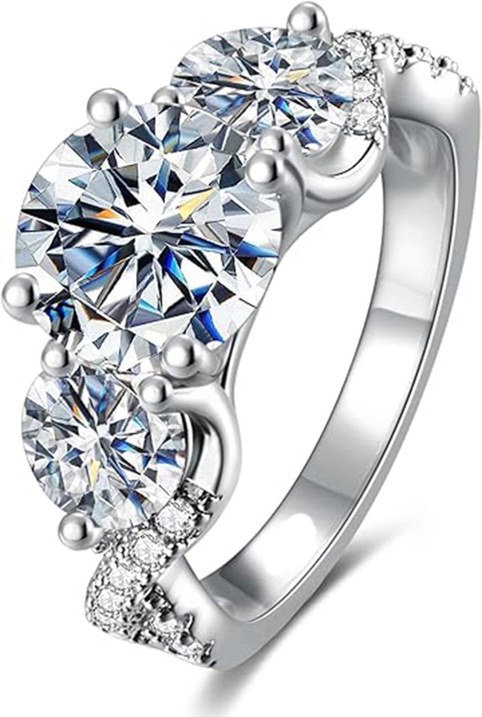 Diamantring ring damen gold, Verlobungsringe, 14K ring gold damen 585 echtgold