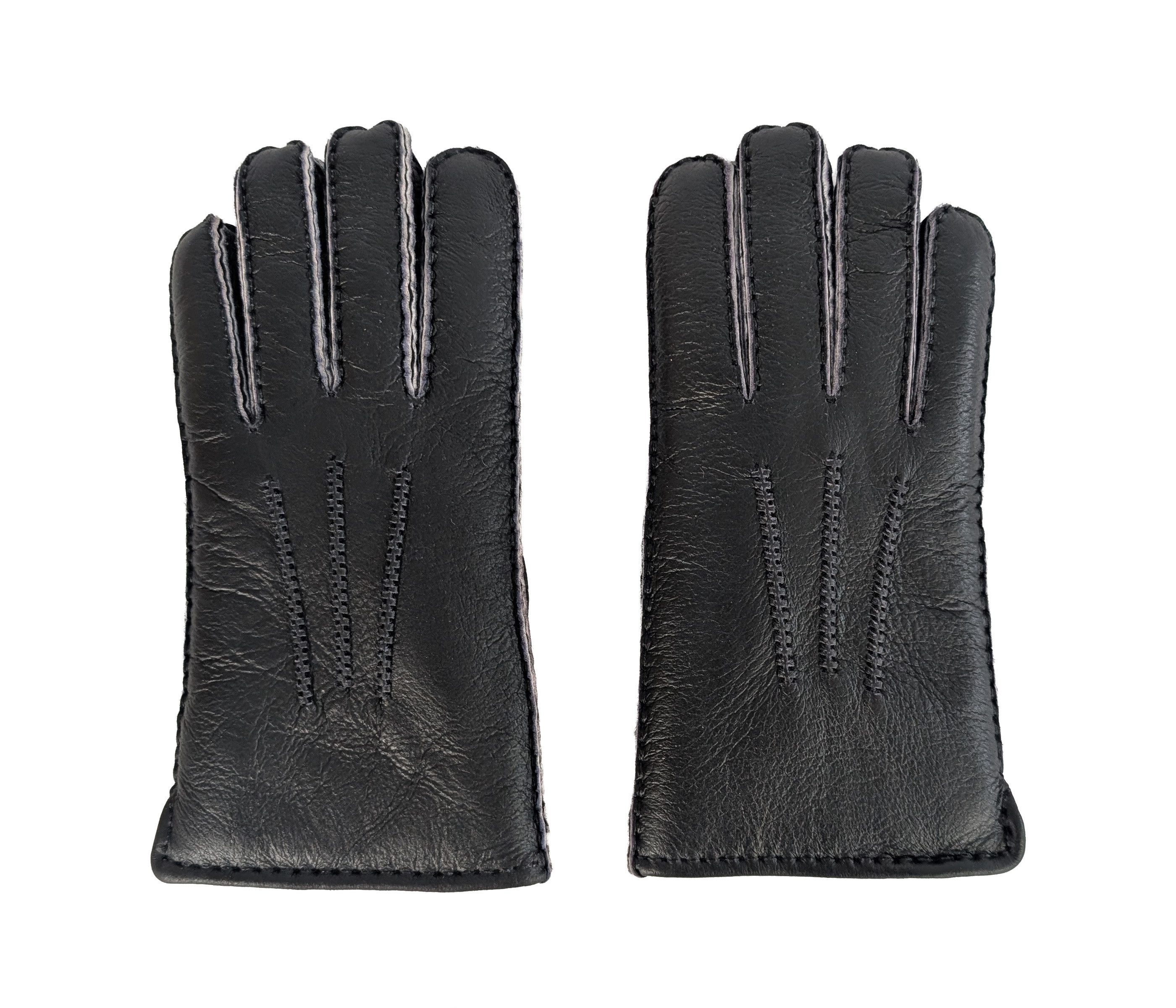 Lederhandschuhe Finger Handschuhe LUX NAPPA Merino Lammfell mit Nappaleder