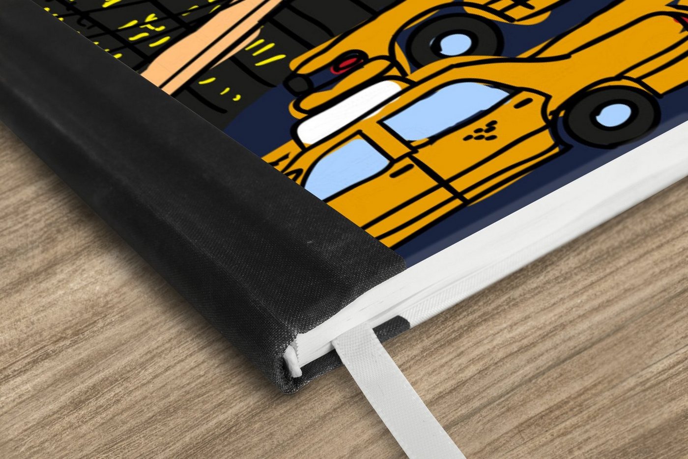 Thumbnail - MuchoWow Notizbuch New York - Nacht - Zeichnung, Notebook, Notizblock a5, Tagebuch, Journal Liniert