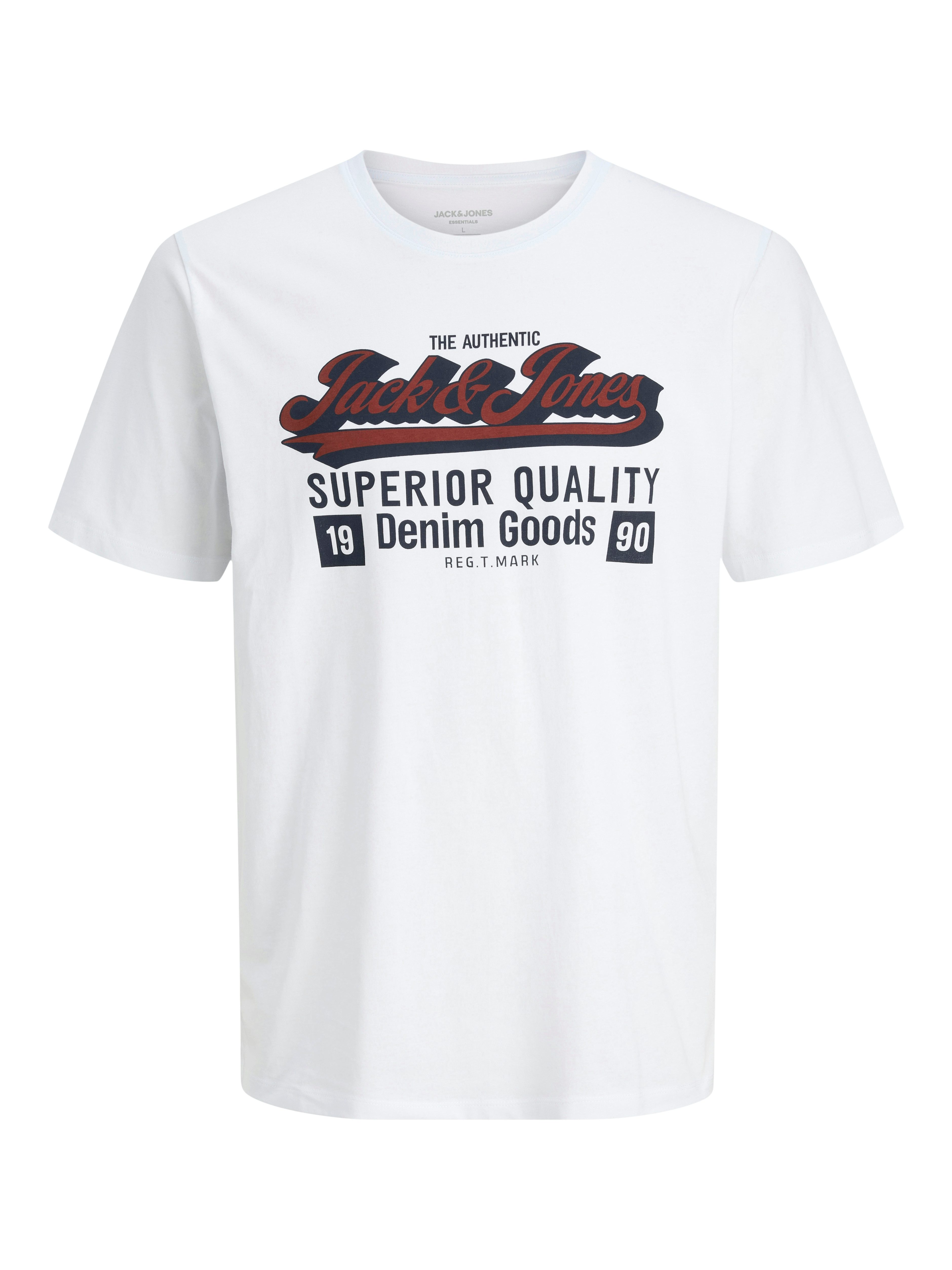 Jack & Jones Rundhalsshirt JJELOGO TEE SS O-NECK 2 COL AW25 3PK MP (Packung, 3-tlg)