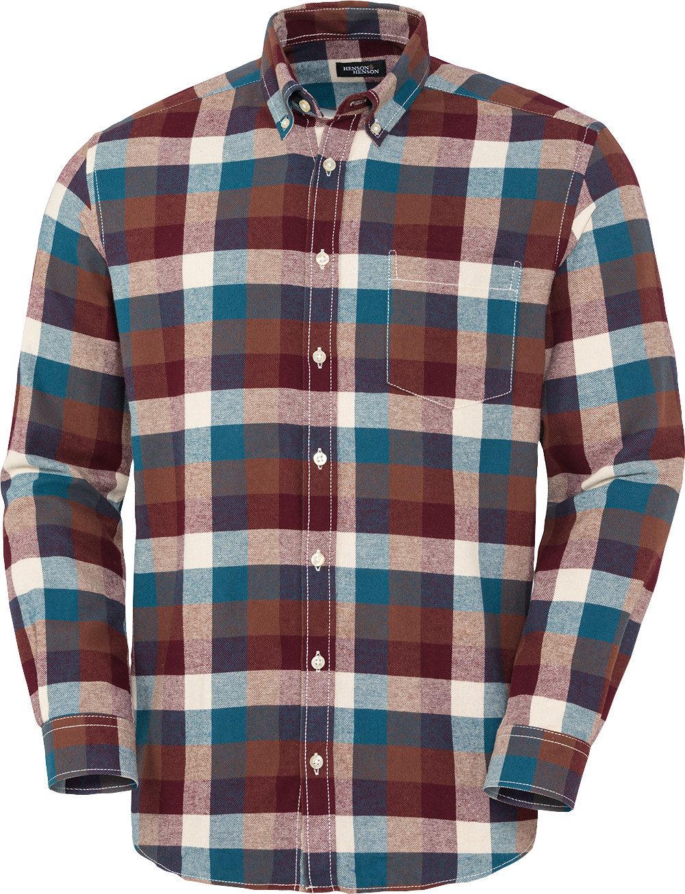 HENSON&HENSON Flanellhemd Besonders hautsympathisch