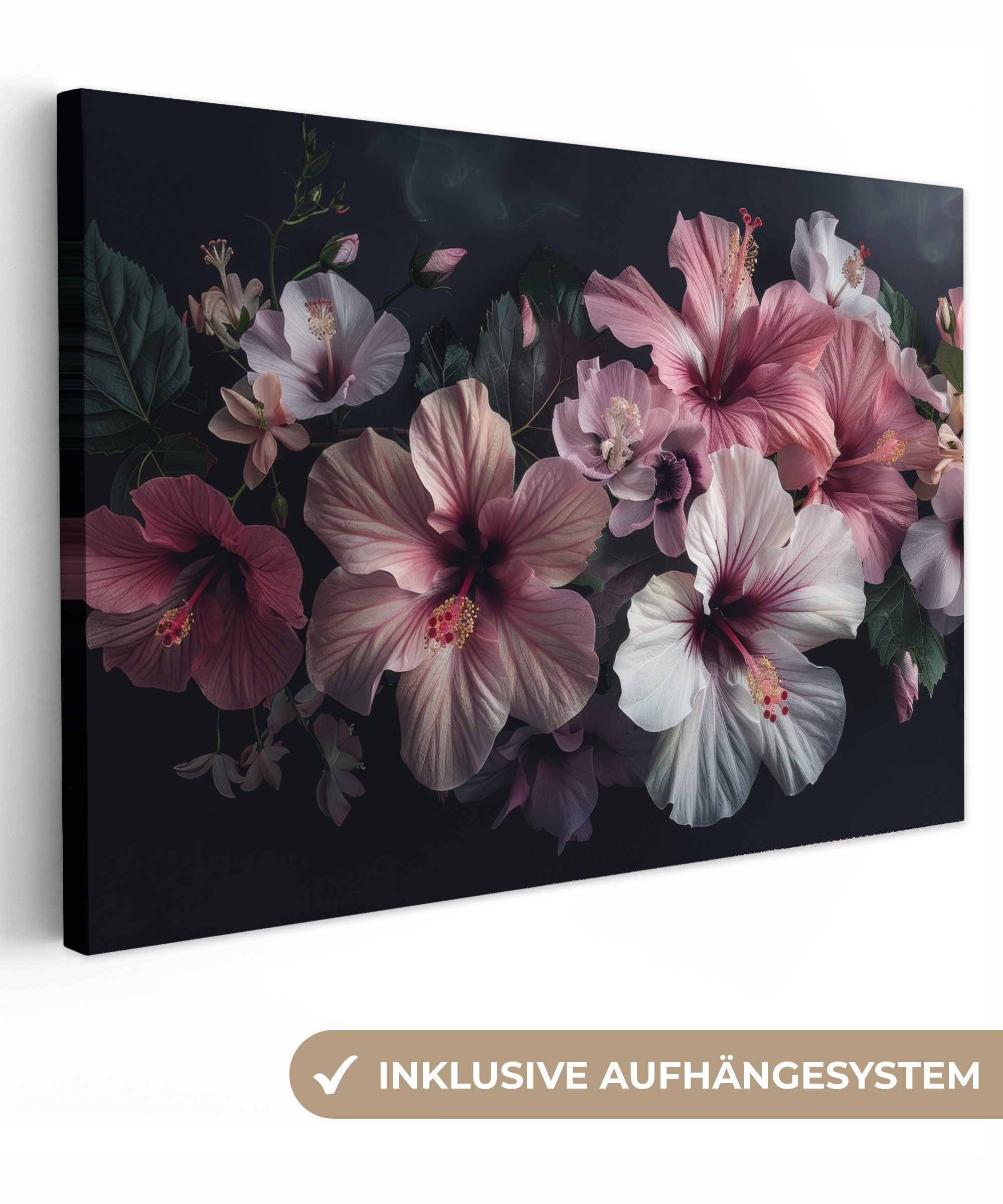 OneMillionCanvasses® Leinwandbild Blumen - Hibiskus - günstig online kaufen