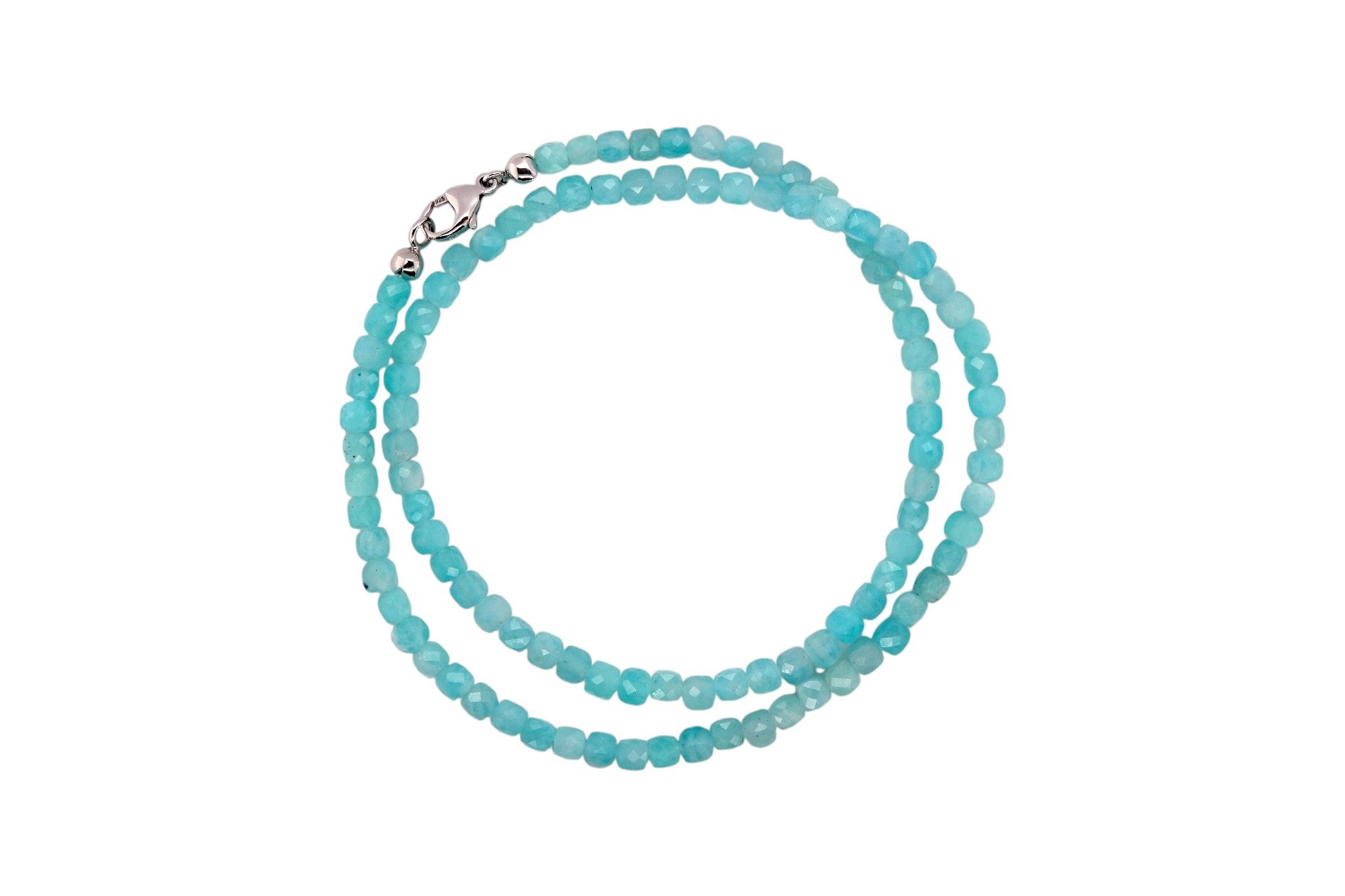 Sogni d'oro Collier mit peruanischem Amazonit, Silber 925