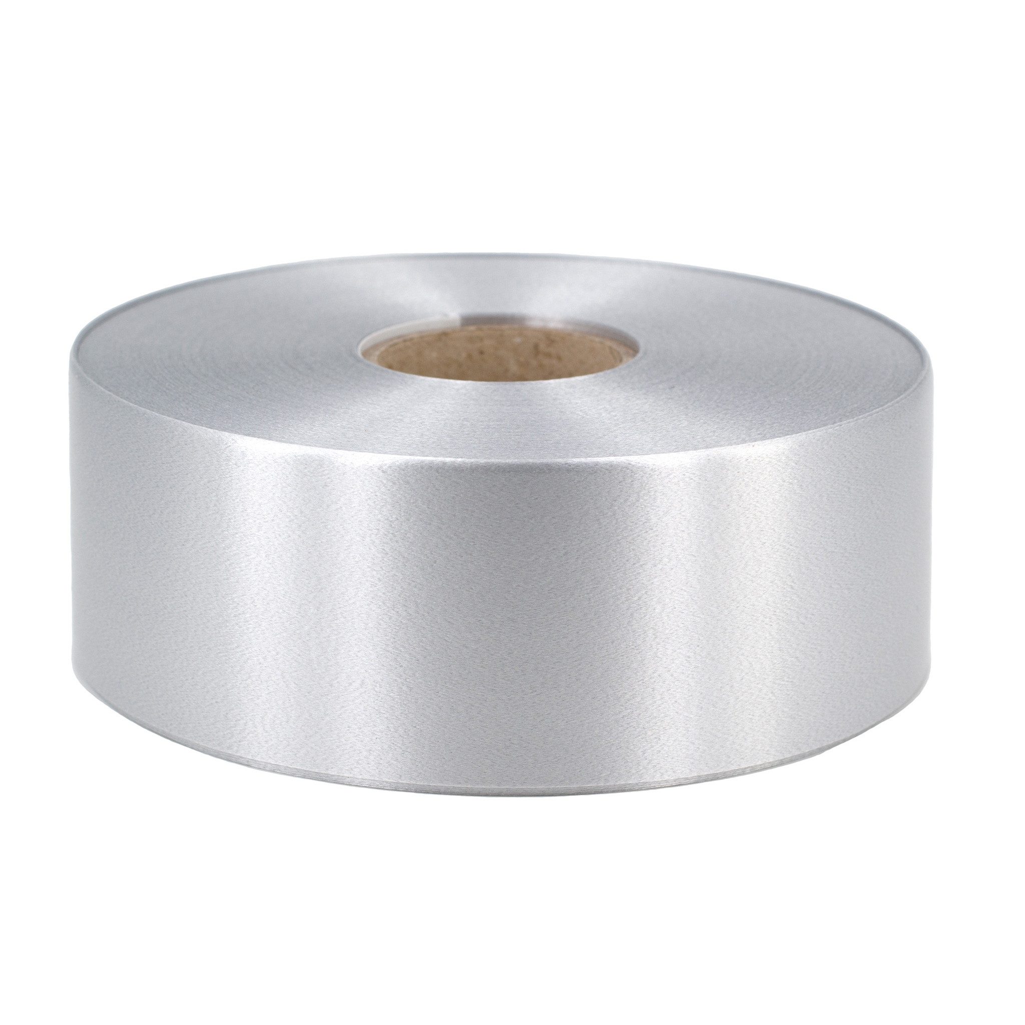 Star Geschenkband, Geschenkband Ringelband 50mm x 100m Rolle Silber
