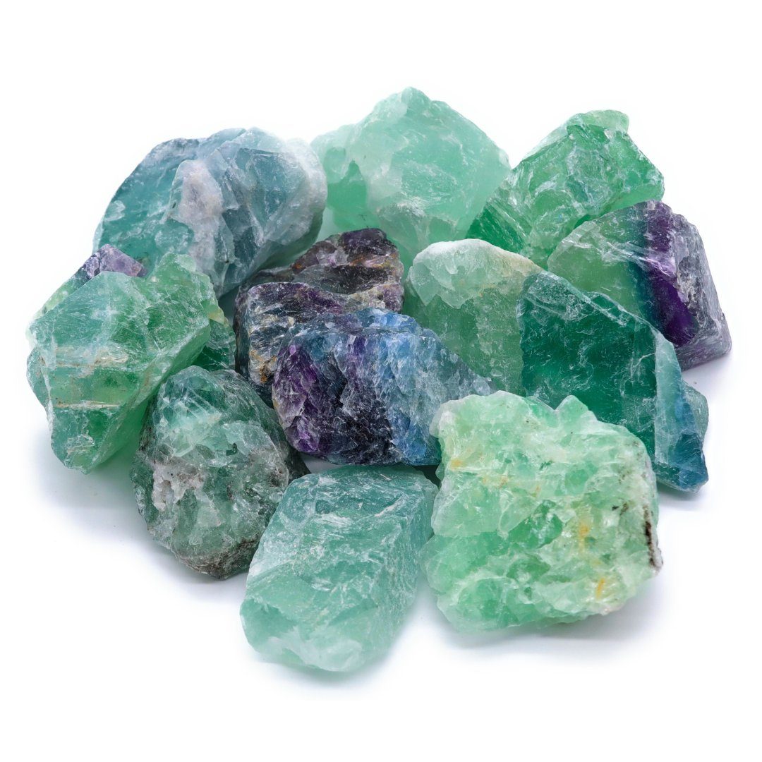 LAVISA Edelstein echte Edelsteine, Kristalle, Dekosteine, Mineralien Natursteine Grüner Fluorit