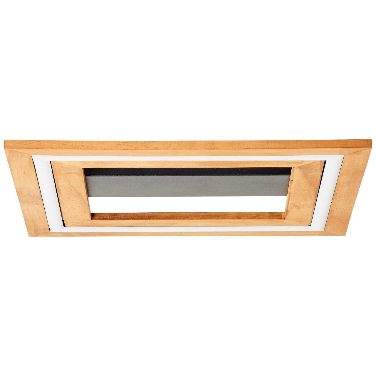 LED Rhea, Rhea (FSC-zertifiziert) 1, aus nachhaltiger schwarz/holz, Deckenleuchte Brilliant 35x35cm Forstwirtschaft Holz Deckenleuchte Holz/Metall/Kunststoff,