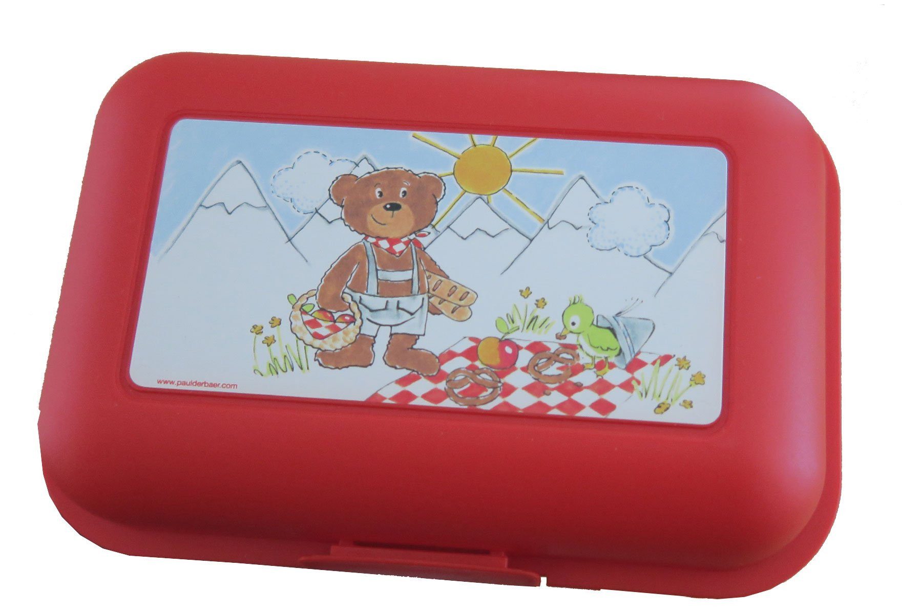 Steinnacher Bärbel Lunchbox 2er Set Brotdose und Brettchen Mei erste Brotzeit rot, Kunststoff, (Brotdose und Brettchen)