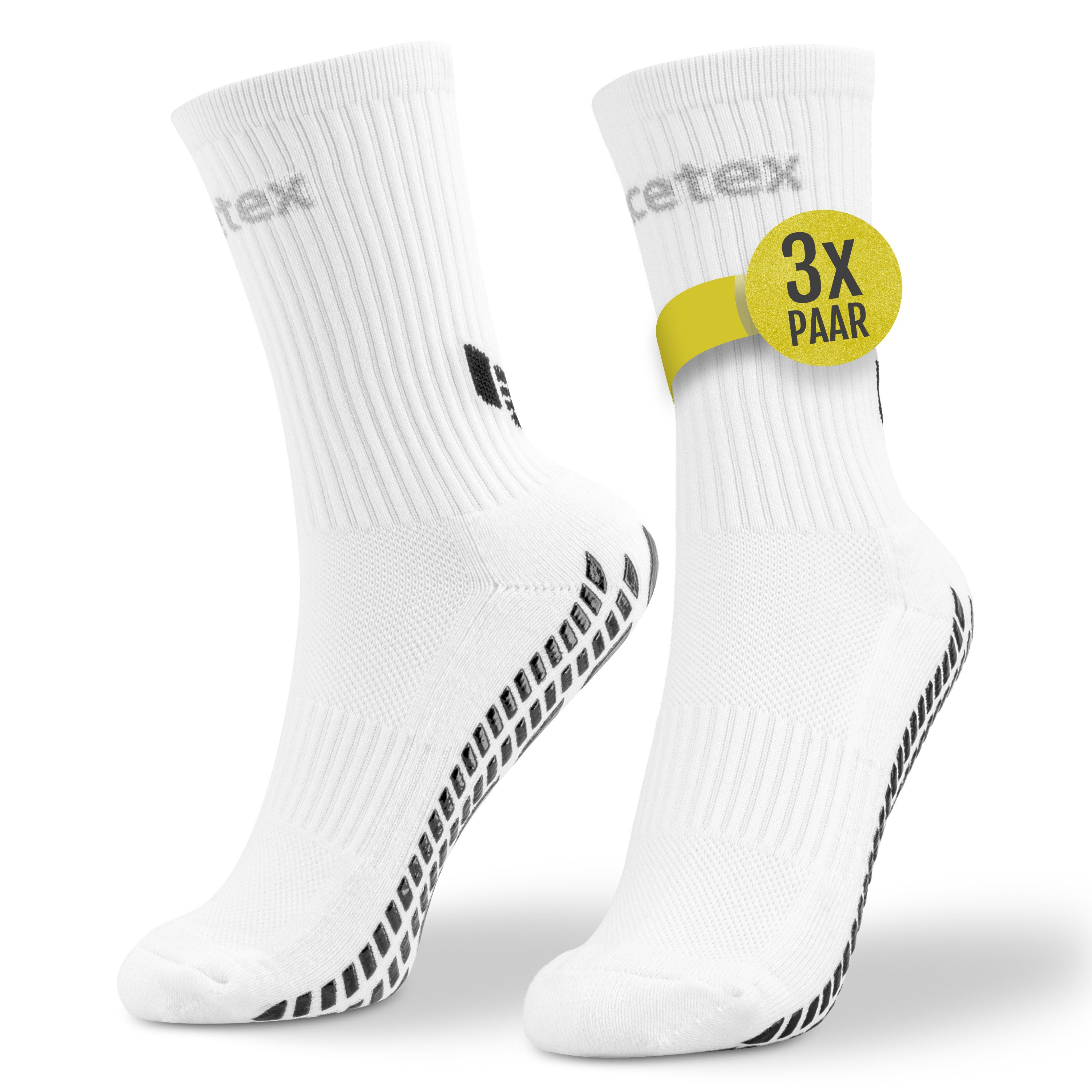 Fußballstutzen Racetex Fußball Socken weiß [3er-PACK]