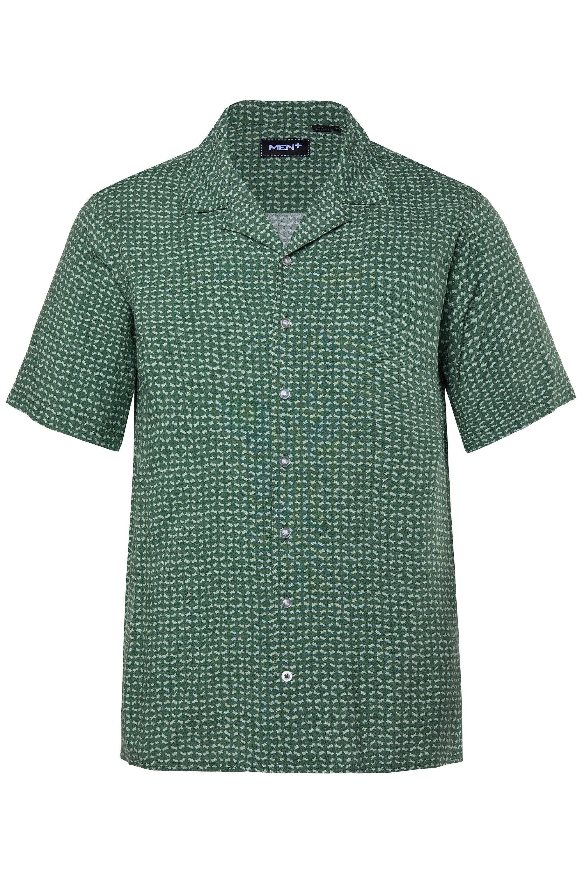 Men Plus Kurzarmhemd Hemd Halbarm Allovermuster Cubakragen Cuba Fit günstig online kaufen