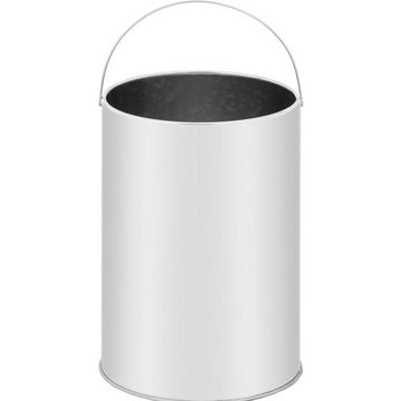 Ulsonix Mülleimer Abfalleimer - rund - mit Aschenbecher - Edelstahl/verzinkter Stahl