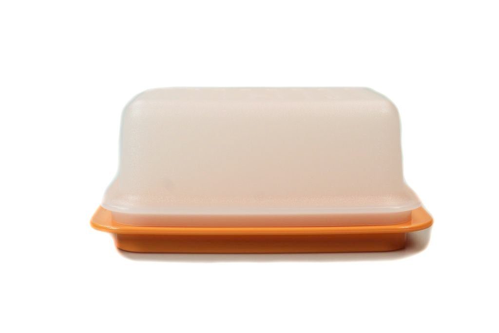 TUPPERWARE Butterdose Butterdose Butterschatz weiß orange Kühlschrank
