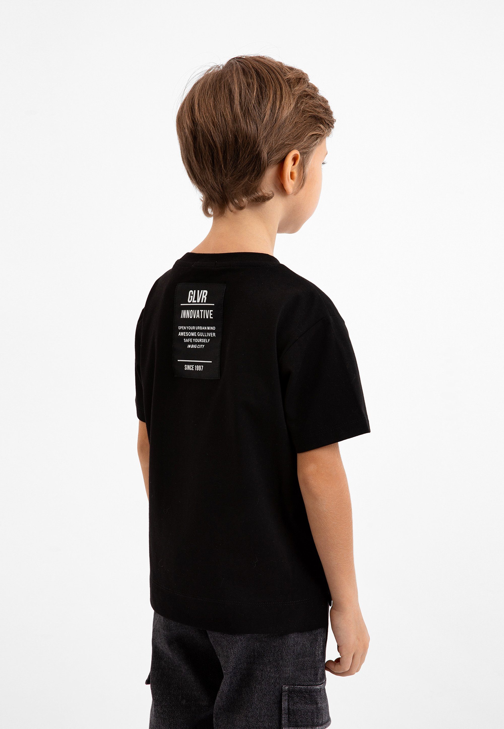 Gulliver T-Shirt mit coolen coolen Print-Elementen, verziert Print-Elementen Front Mit Rückseite und auf