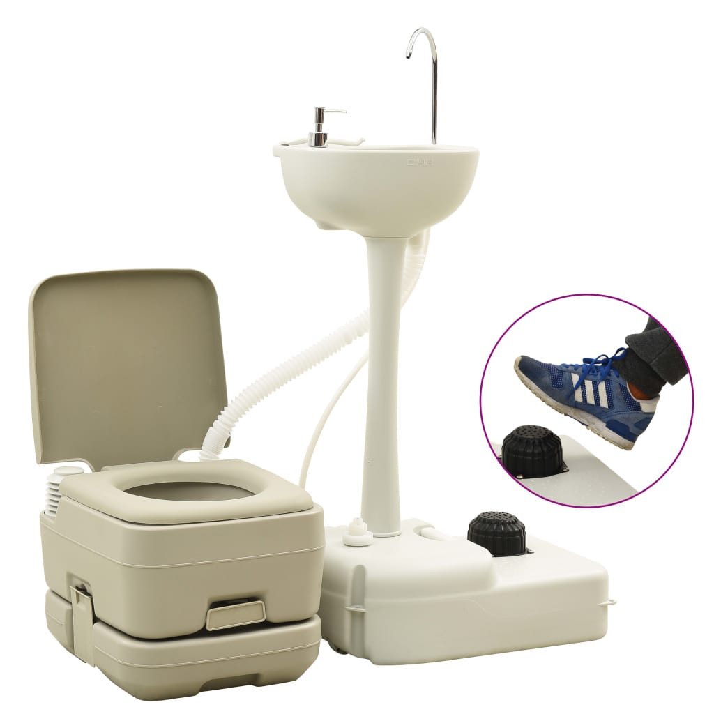vidaXL Wassertank Campingtoilette 10+10L und Handwaschbecken günstig online kaufen