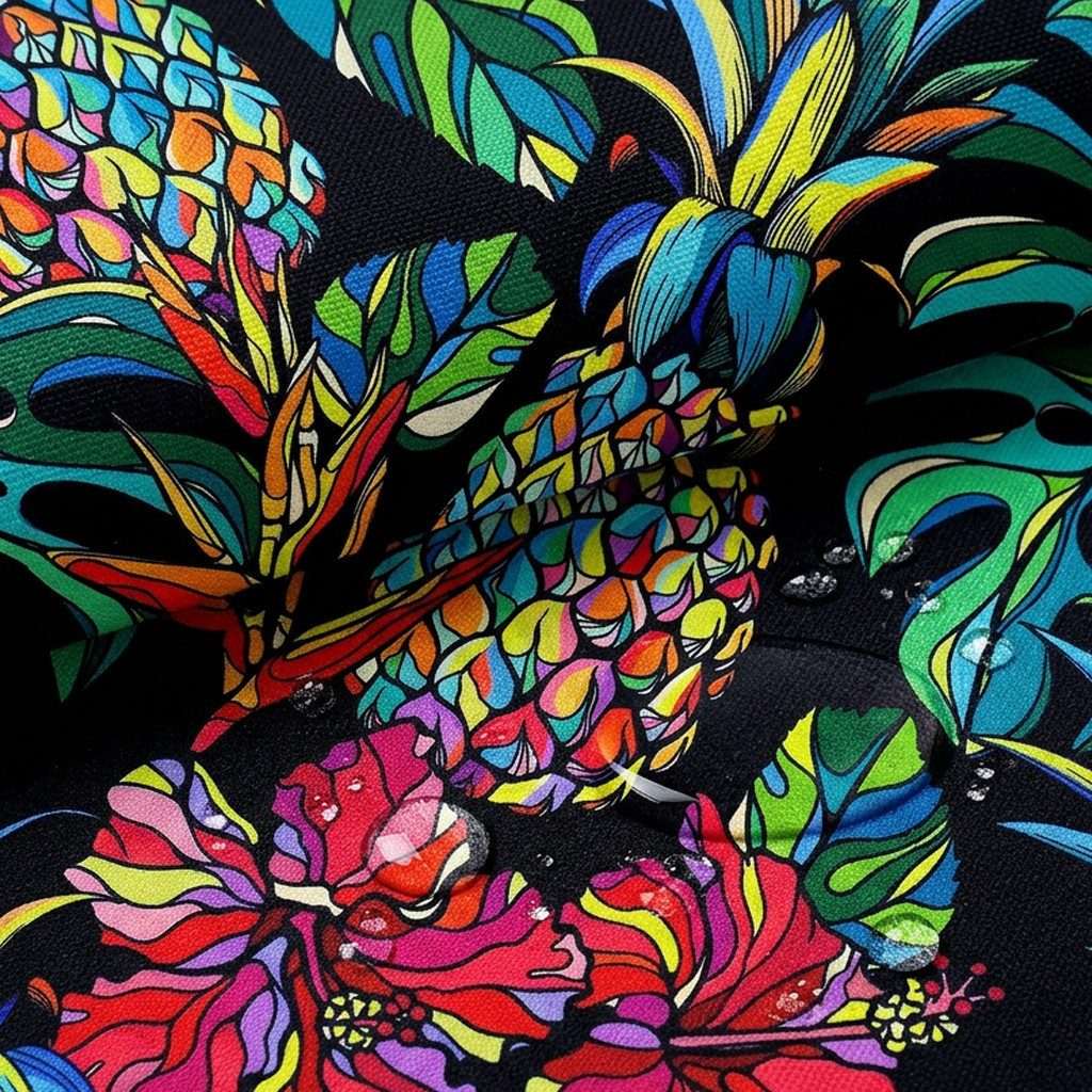 novely® Stoff OXFORD 210D D213 Tropical Art Night Printstoff Outdoor, Wasserabweisend, Outdoor, Meterware, 1lfm