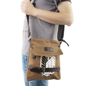 GalaxyCat Umhängetasche Umhängetasche für Attack on Titan Fans, Tasche mit Aufklärungstrupp, Tasche mit Aufklärungstrupp Wappen