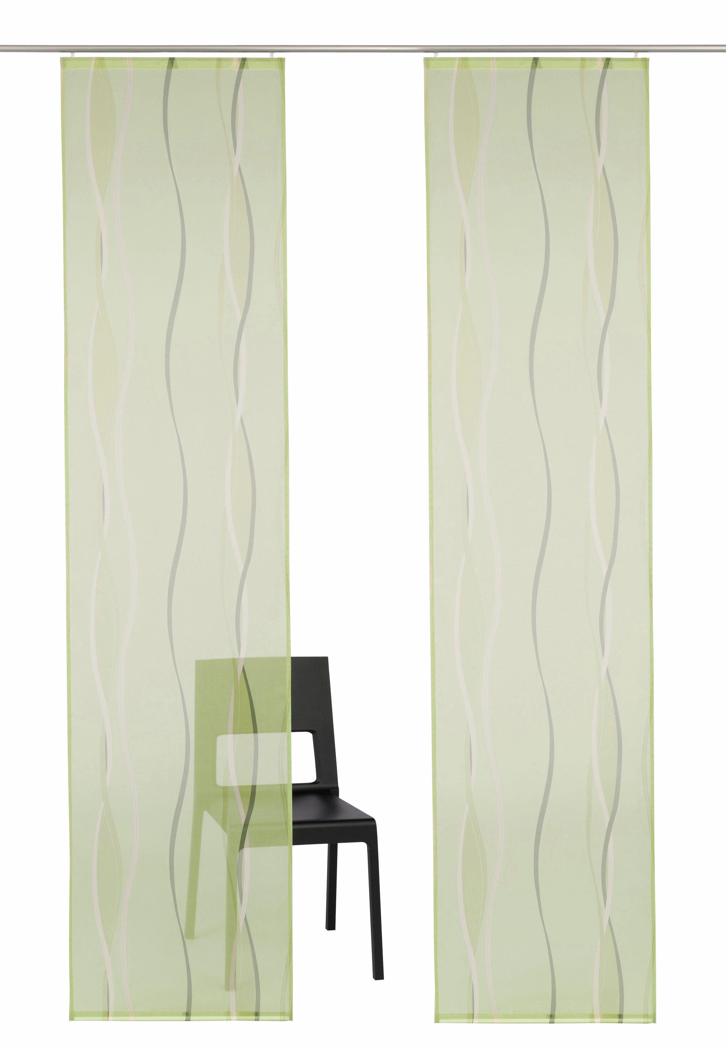 my home Schiebegardine Dimona (2 St), Klettschiene, transparent, Voile, 2-e günstig online kaufen