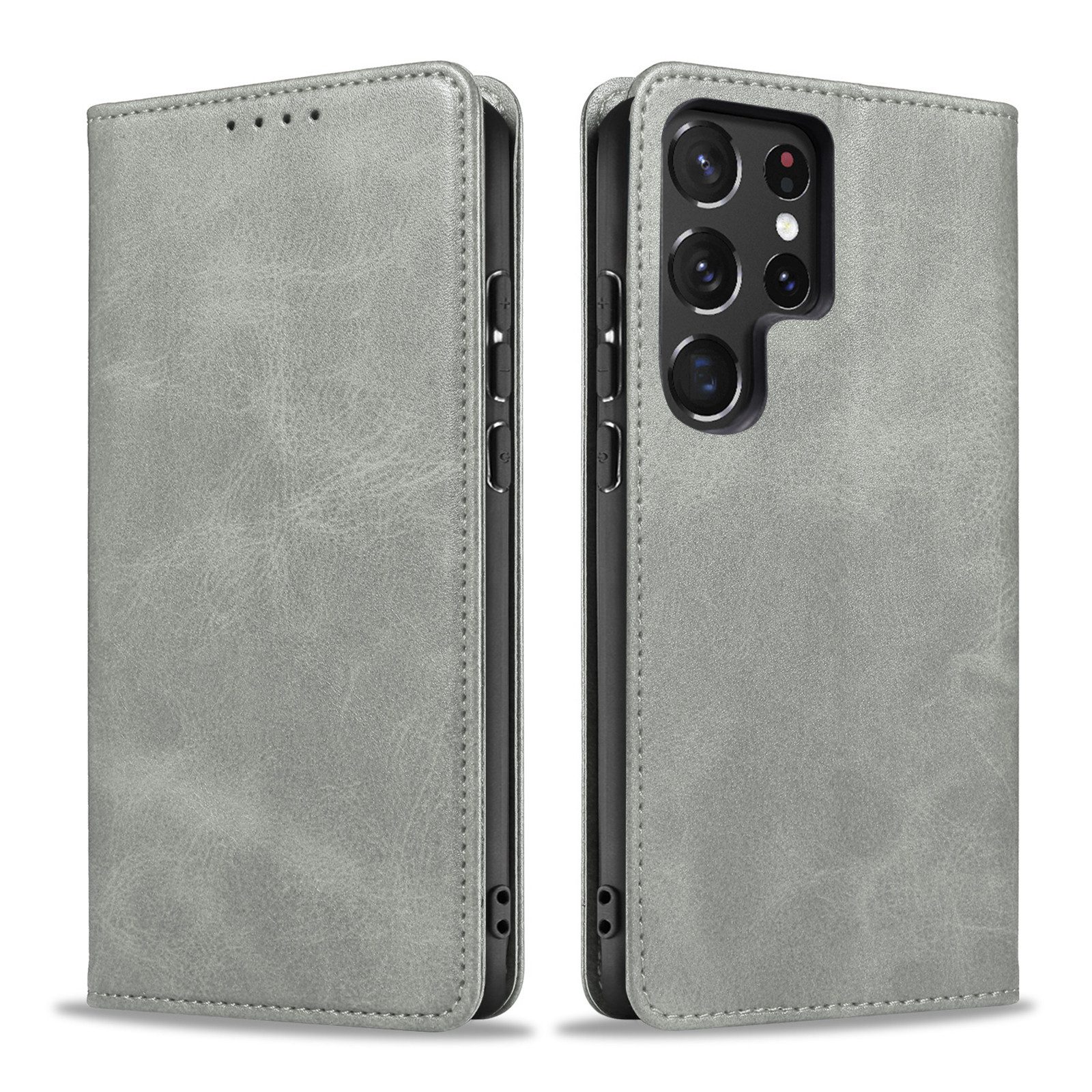 Tec-Expert Handyhülle Tasche Hülle für Samsung Galaxy S23 Ultra 6.8 Zoll, 6.8", Cover Klapphülle Case mit Kartenfach Fliphülle aufstellbar