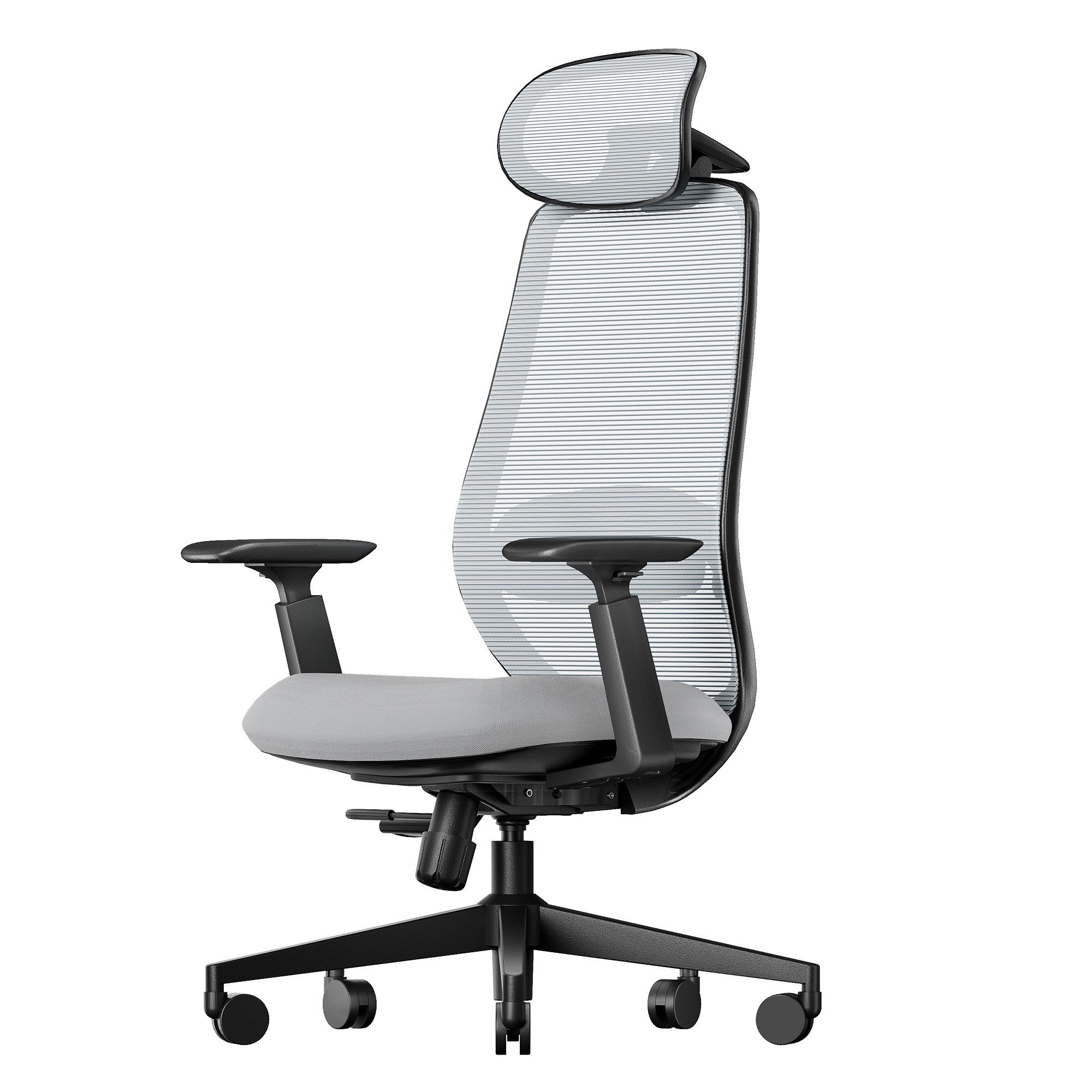 ProtoArc Bürostuhl ProtoArc EC200 Ergonomischer Bürostuhl mit Lordosenstütze, Sitztiefenverstellung, Kopfstütze & Armlehnen,90–130° neigbar