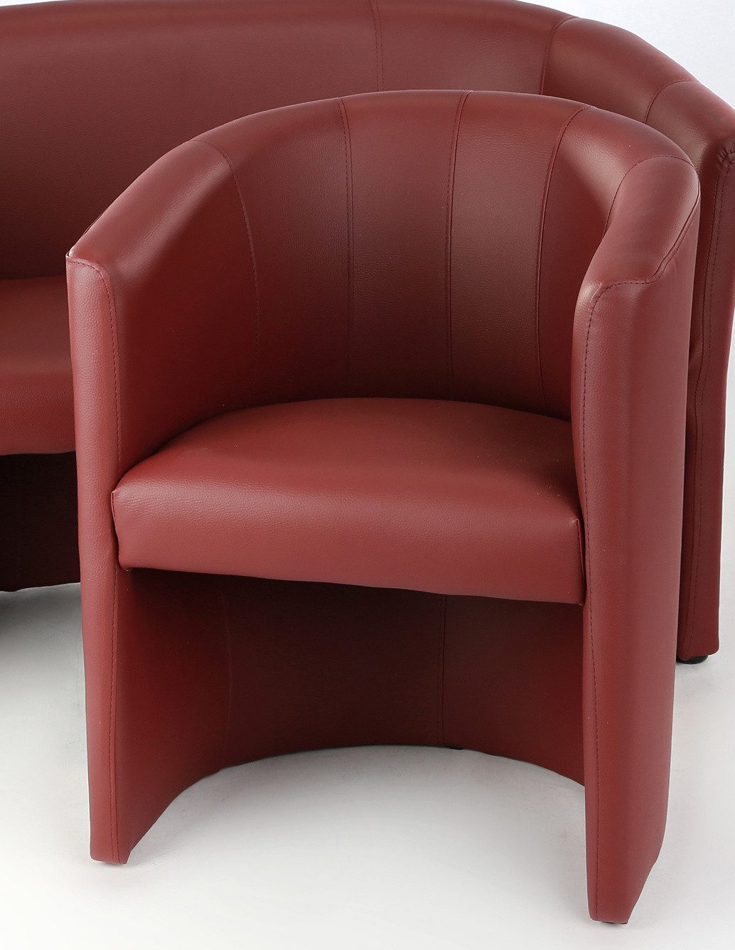 Kamil Cocktailsessel Clubsessel Bordeaux farben Loungesessel Sessel Kunstle günstig online kaufen