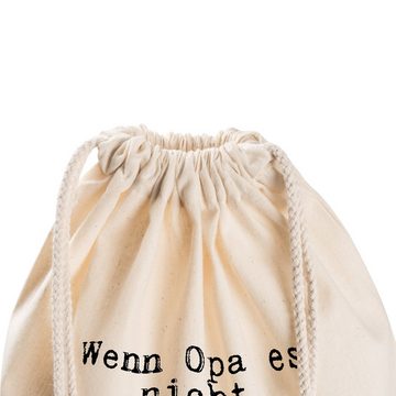 Mr. & Mrs. Panda Sporttasche Wenn Opa es nicht... - Transparent - Geschenk, Geschenk Opa, Tasche, (1-tlg)