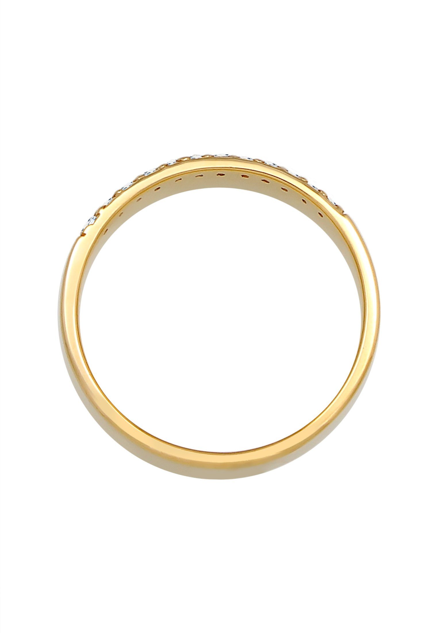 Elli DIAMONDS Verlobungsring Diamant Weiß Brillantschliff (0.12ct) 585 Gelbgold
