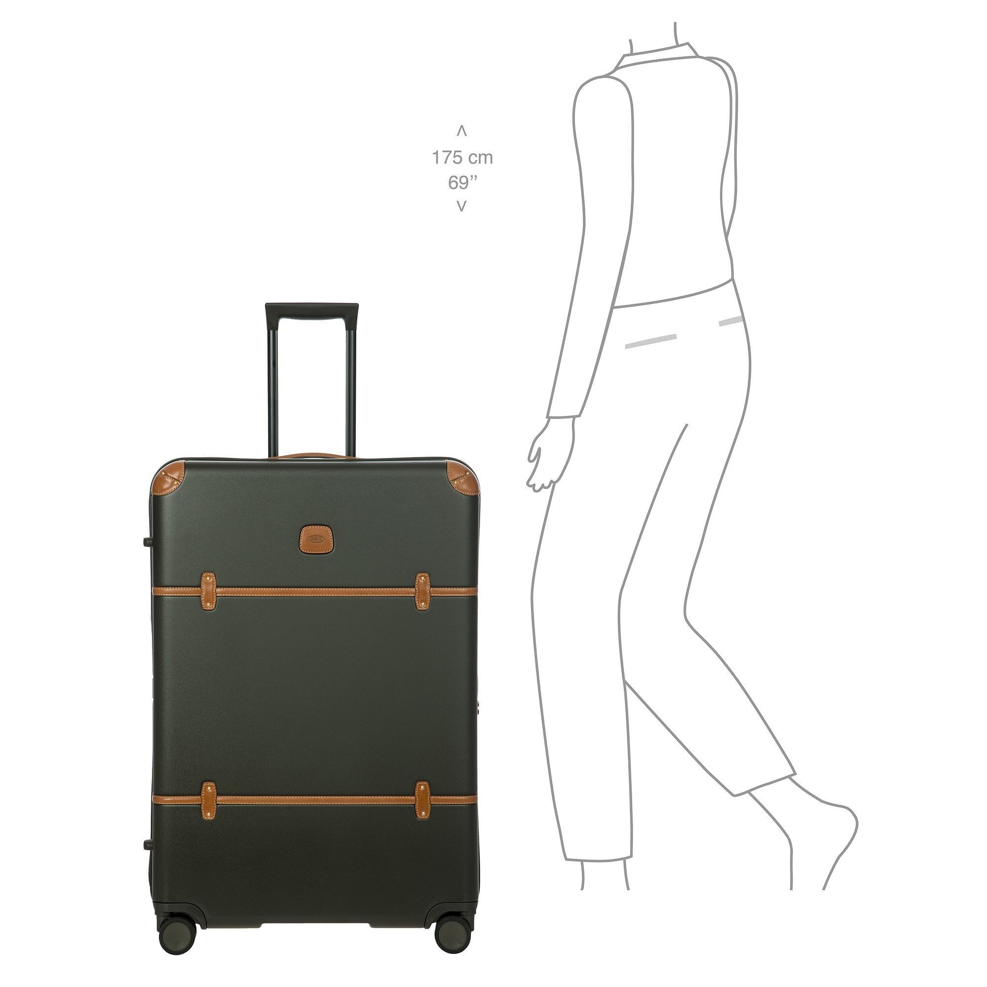 Bric's Hartschalen-Trolley Bellagio, 4 Rollen, Polycarbonat