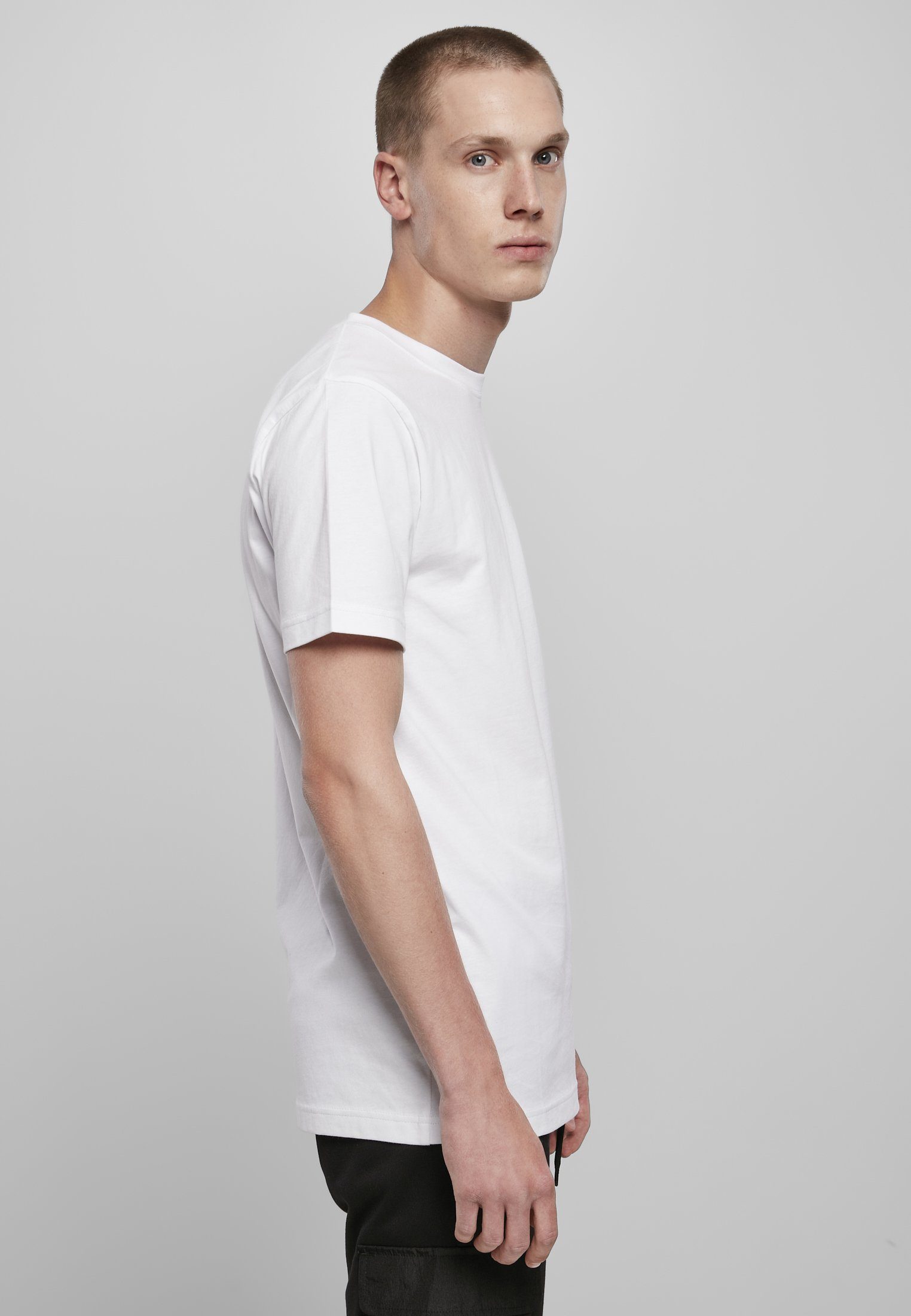 Tee T-Shirt Basic URBAN Herren Cotton white Pocket CLASSICS (1-tlg) Organic