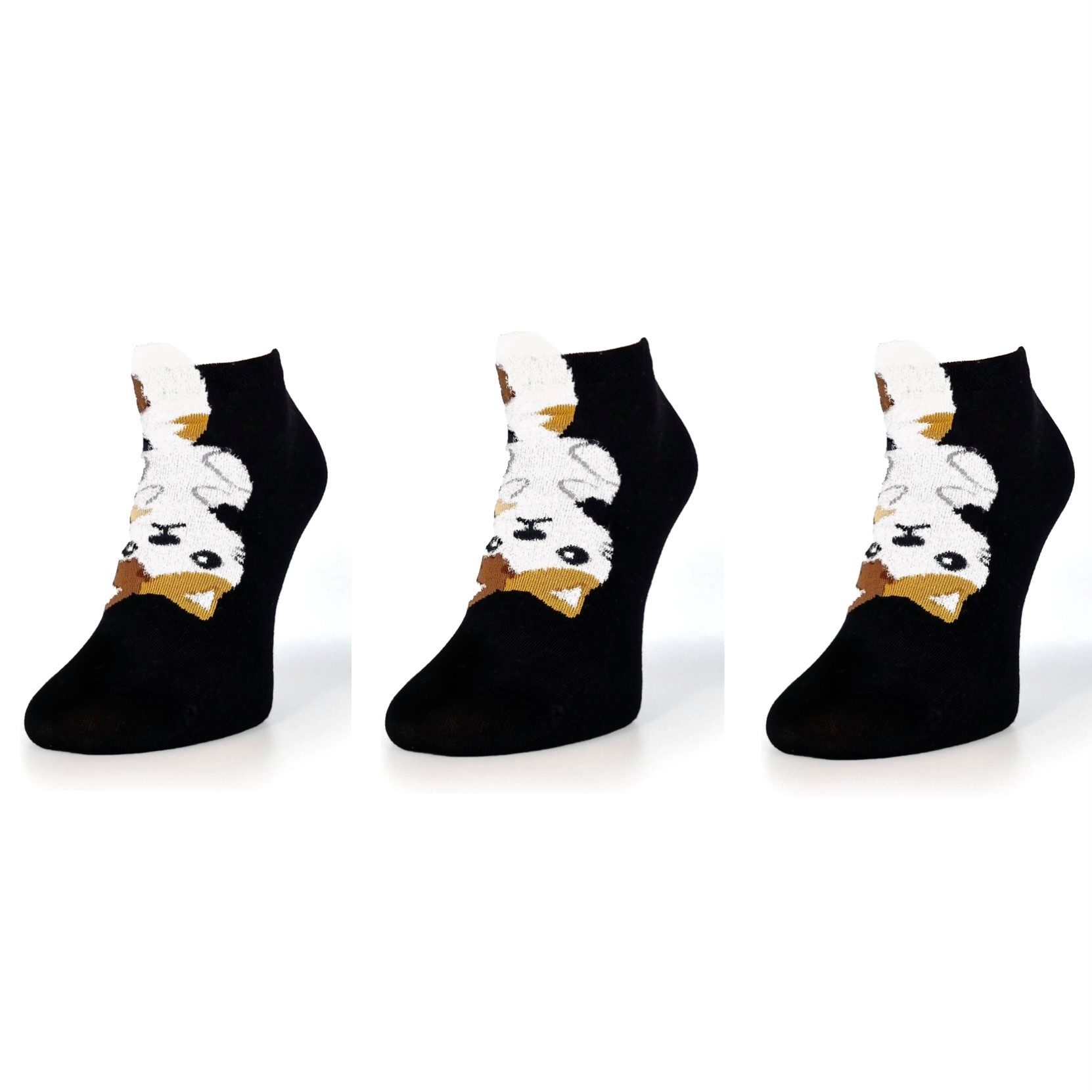 Freizeitsocken kurze Socken mit Katzenmuster für Damen schöne Tiersocken