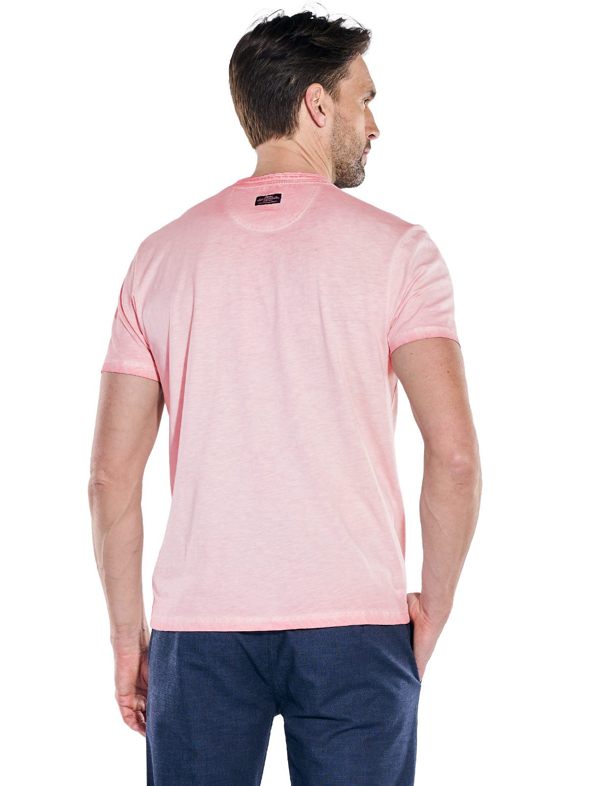 Engbers T-Shirt Herren Henley T-Shirt, Rosa