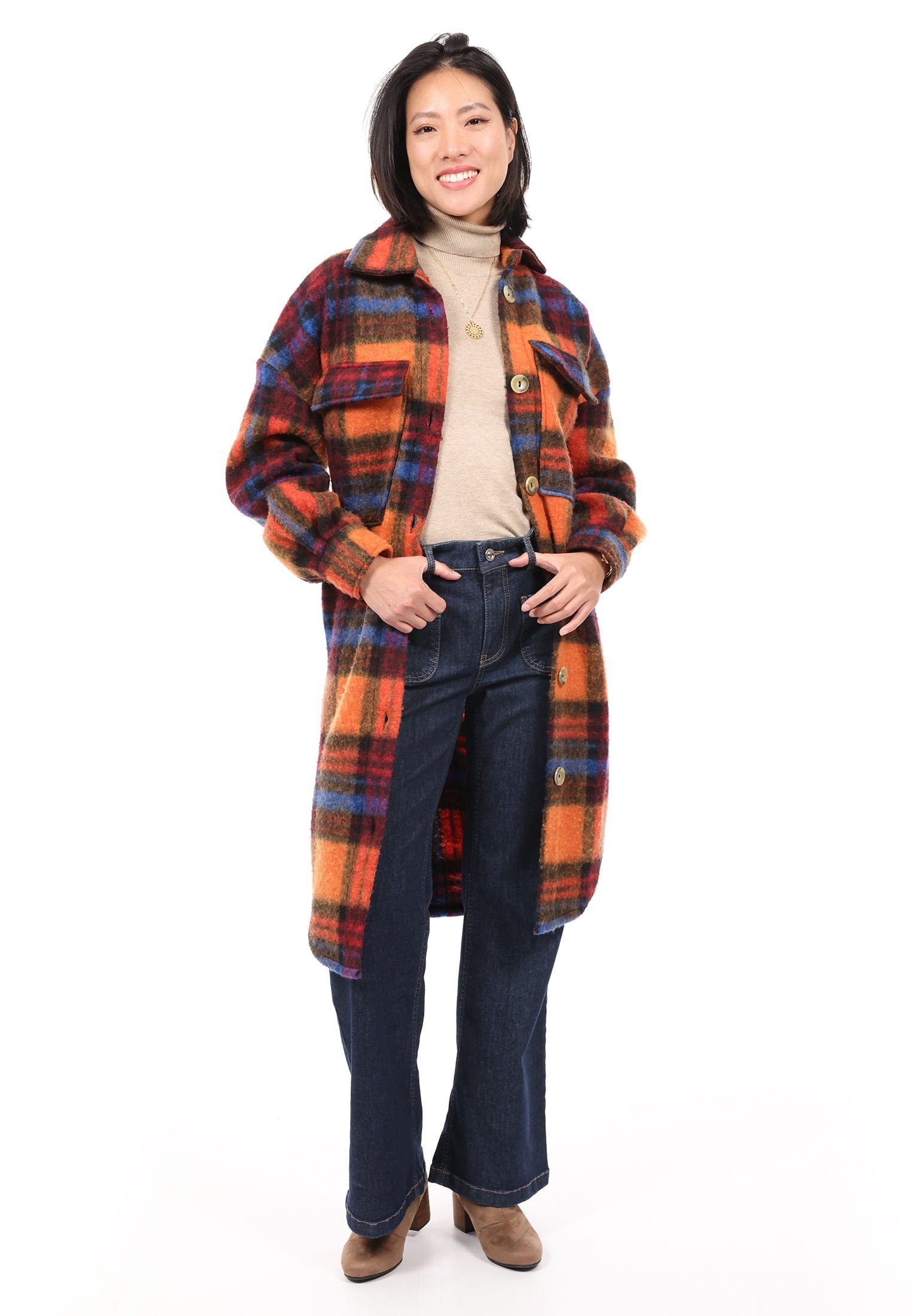 SURI FREY Wollmantel SFY Freyday (1-tlg) mit Umlegekragen