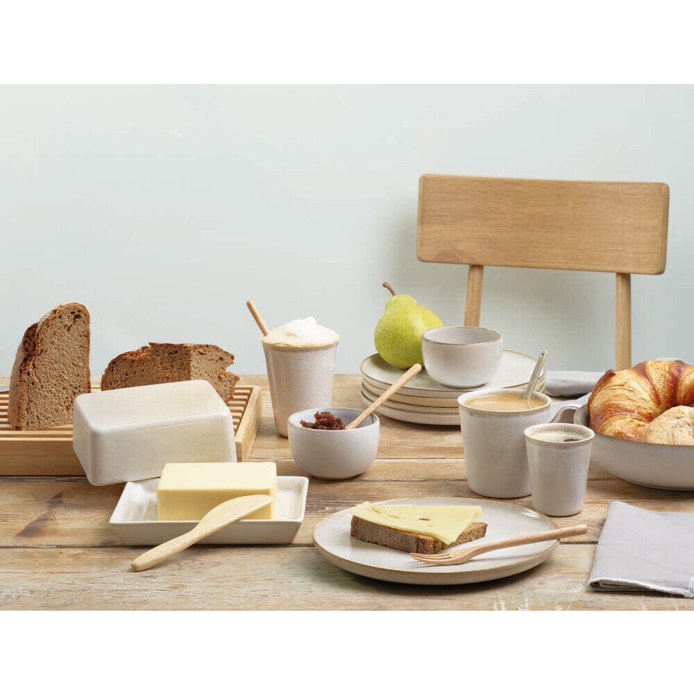 ASA SELECTION Butterdose Butterdose 16,5x13,5 cm Saisons Sand, Steinzeug, Butterdose, 16,50cm, Steinzeug, beige