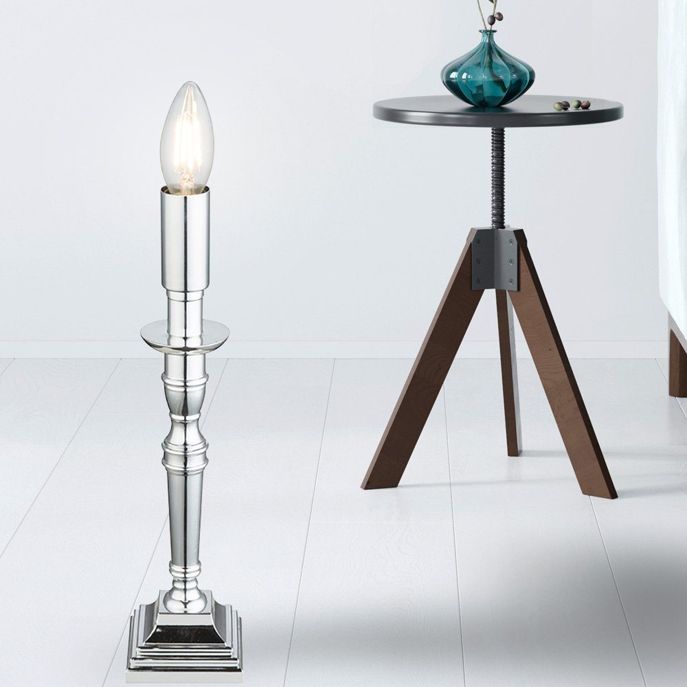 etc-shop LED Tischleuchte, Leuchtmittel nicht inklusive, Retro Tisch Lampe Kerzen Halter Ständer Design Wohn Zimmer