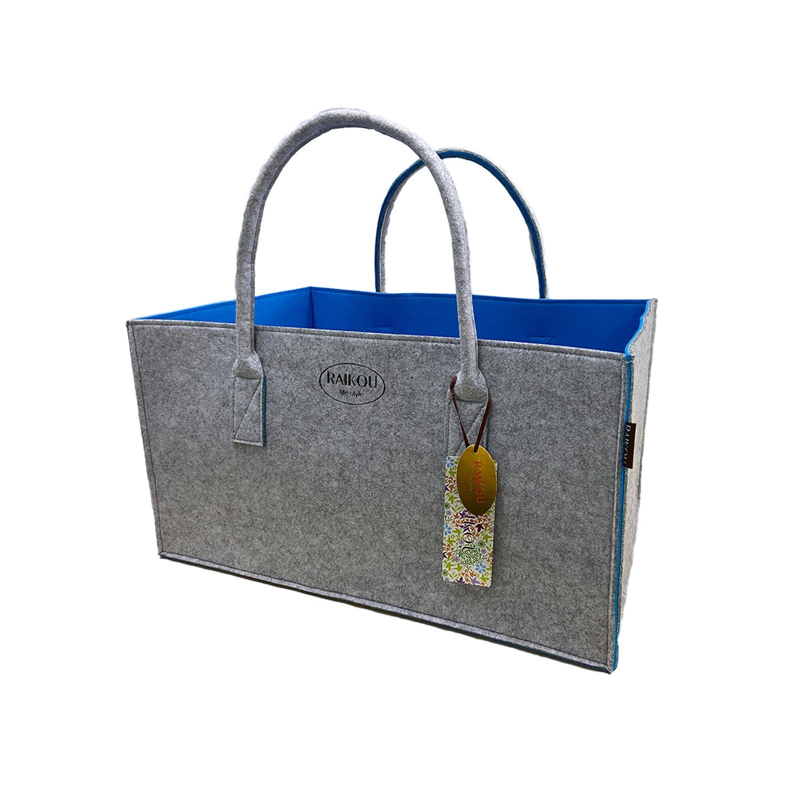 RAIKOU Einkaufsshopper KULT Filz-Tasche shopper Kaminholztasche Filzkorb Einkaufstasche groß, besonders leicht,zum umhängen
