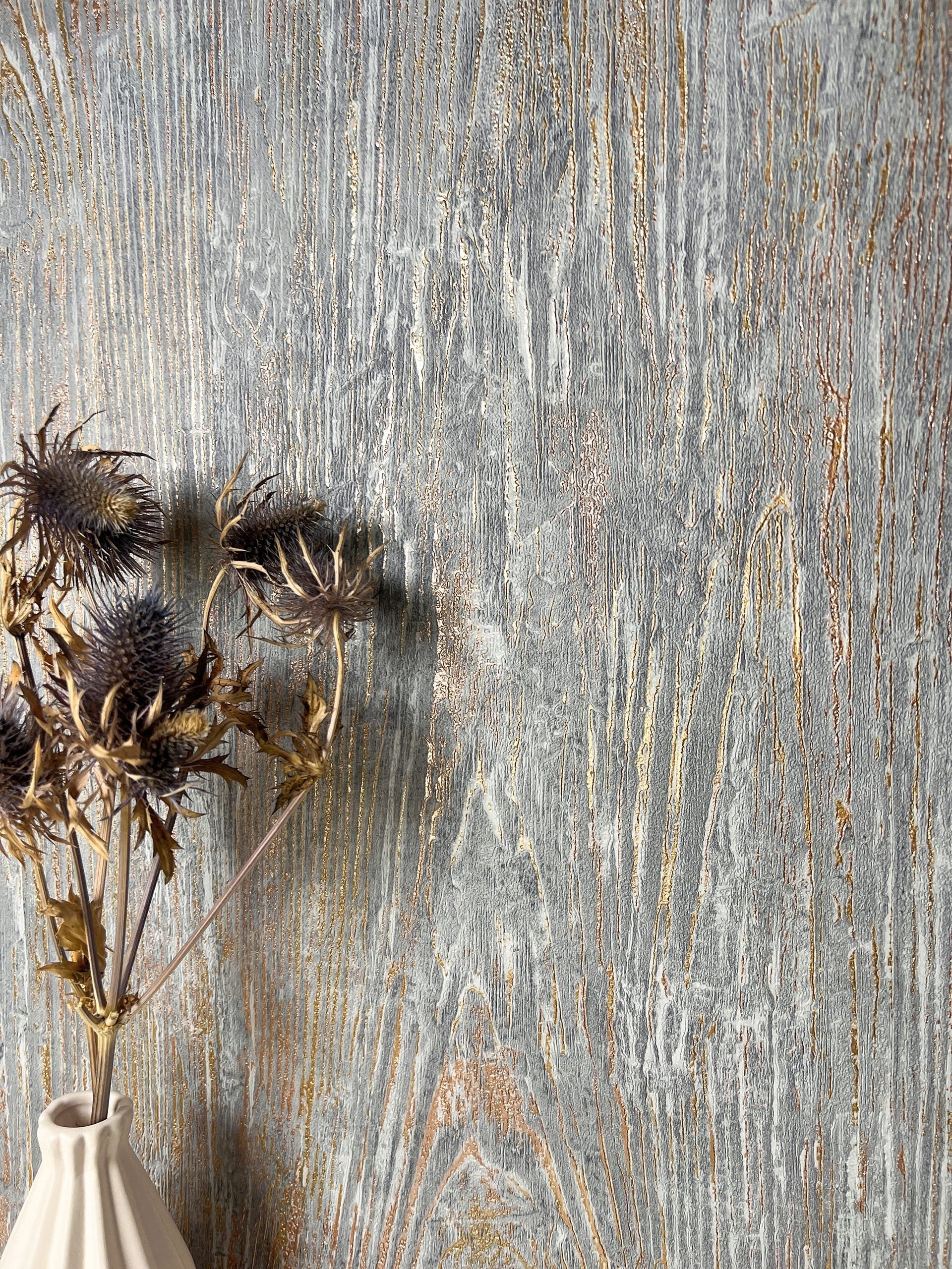 Newroom Vliestapete, Grau Tapete Modern Holz - Holztapete Holzwand Hellgrau günstig online kaufen
