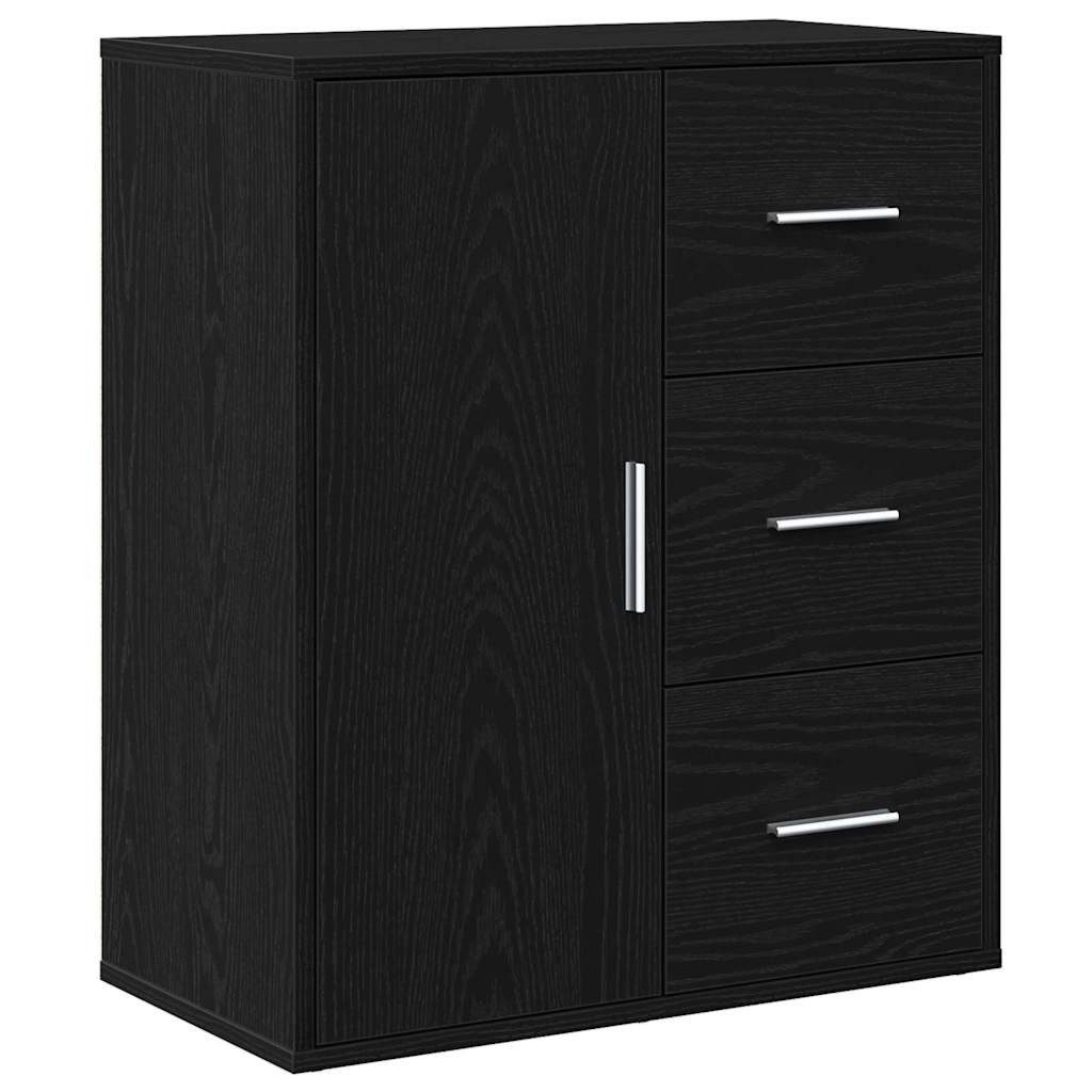 vidaXL Sideboard Sideboard Schwarz Eichen-Optik 60 x 31 x 70 cm Holzwerksto günstig online kaufen