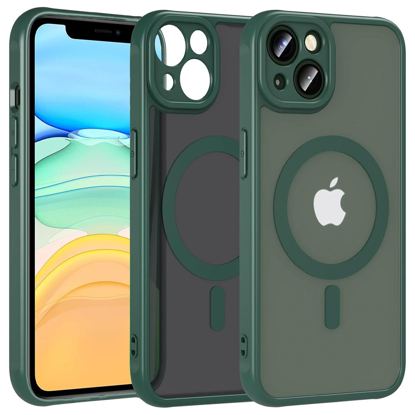 CoolGadget Handyhülle Magnet-Hülle für iPhone 11 Schutzhülle magnetisch 6,1 Zoll, Hülle Matt Stoßfest kompatibel mit Magsafe Zubehör Kameraschutz Case
