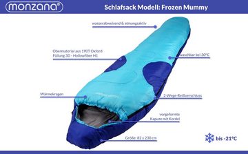 monzana Mumienschlafsack Frozen Mummy, FROZEN MUMMY Mumienschlafsack 230x82cm von -21°C bis 2°C